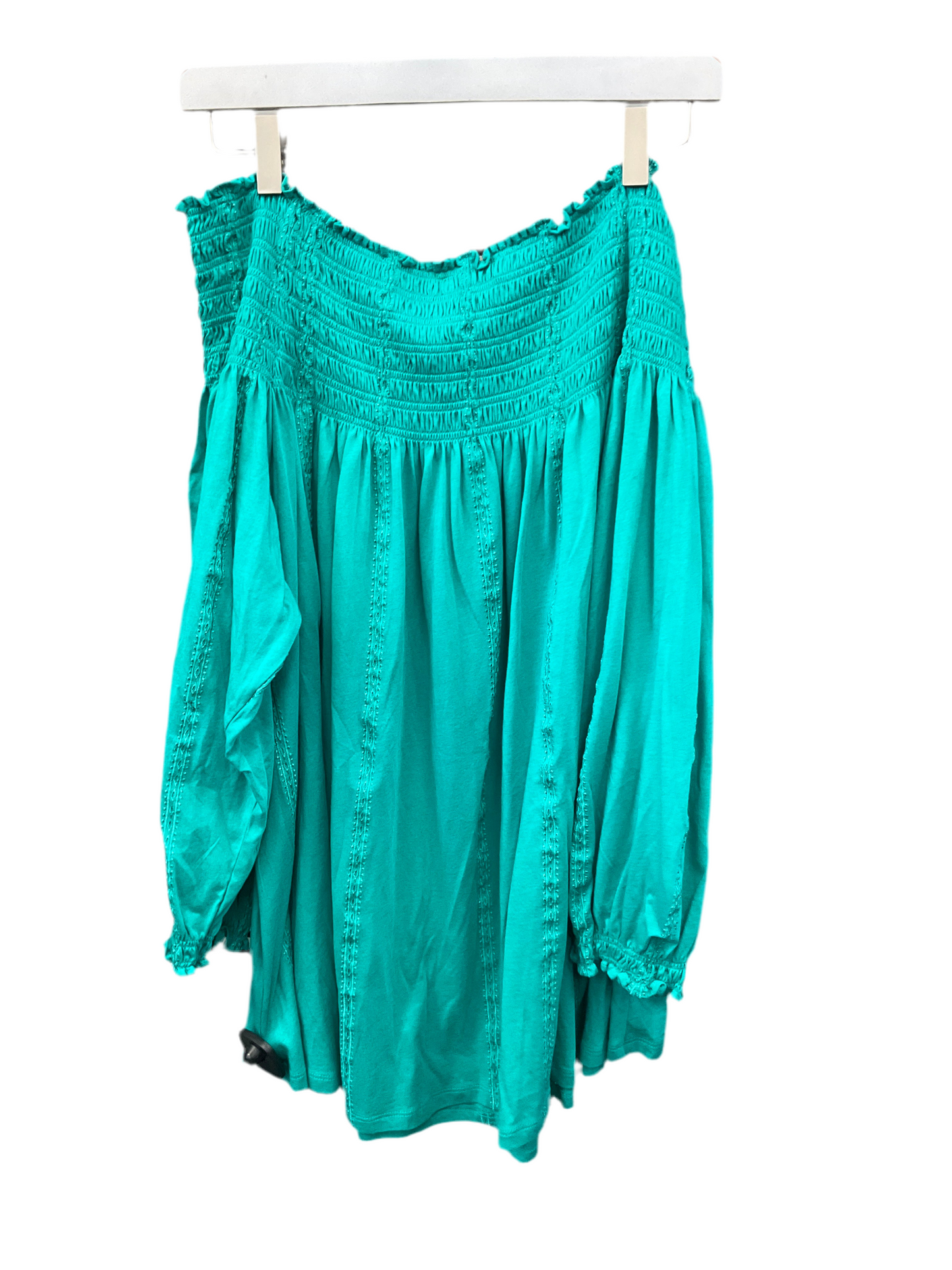 Top 3/4 Sleeve By Lauren By Ralph Lauren In Aqua, Size:3X