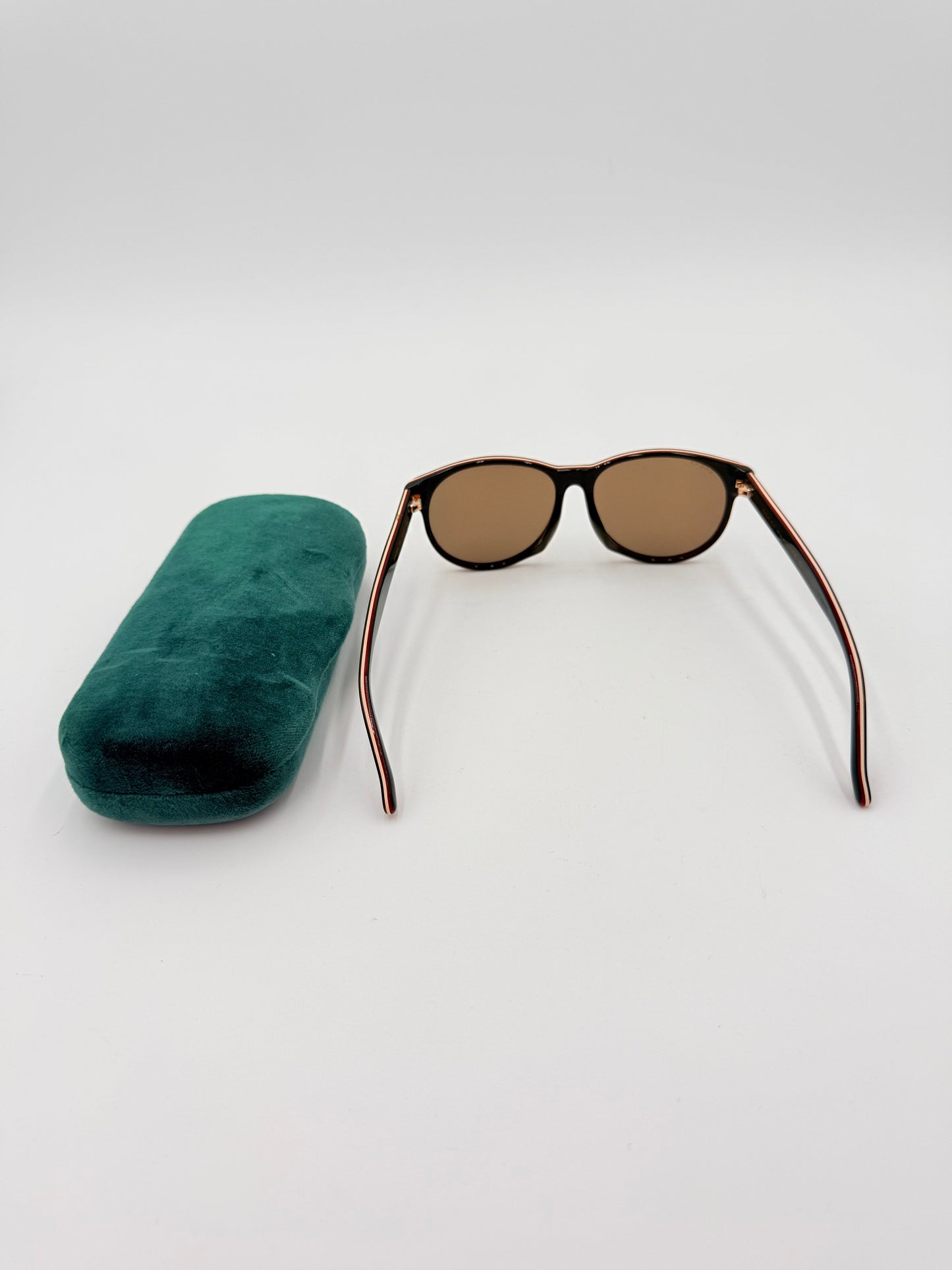 Sunglasses Luxury Designer By Gucci In Brown & Green