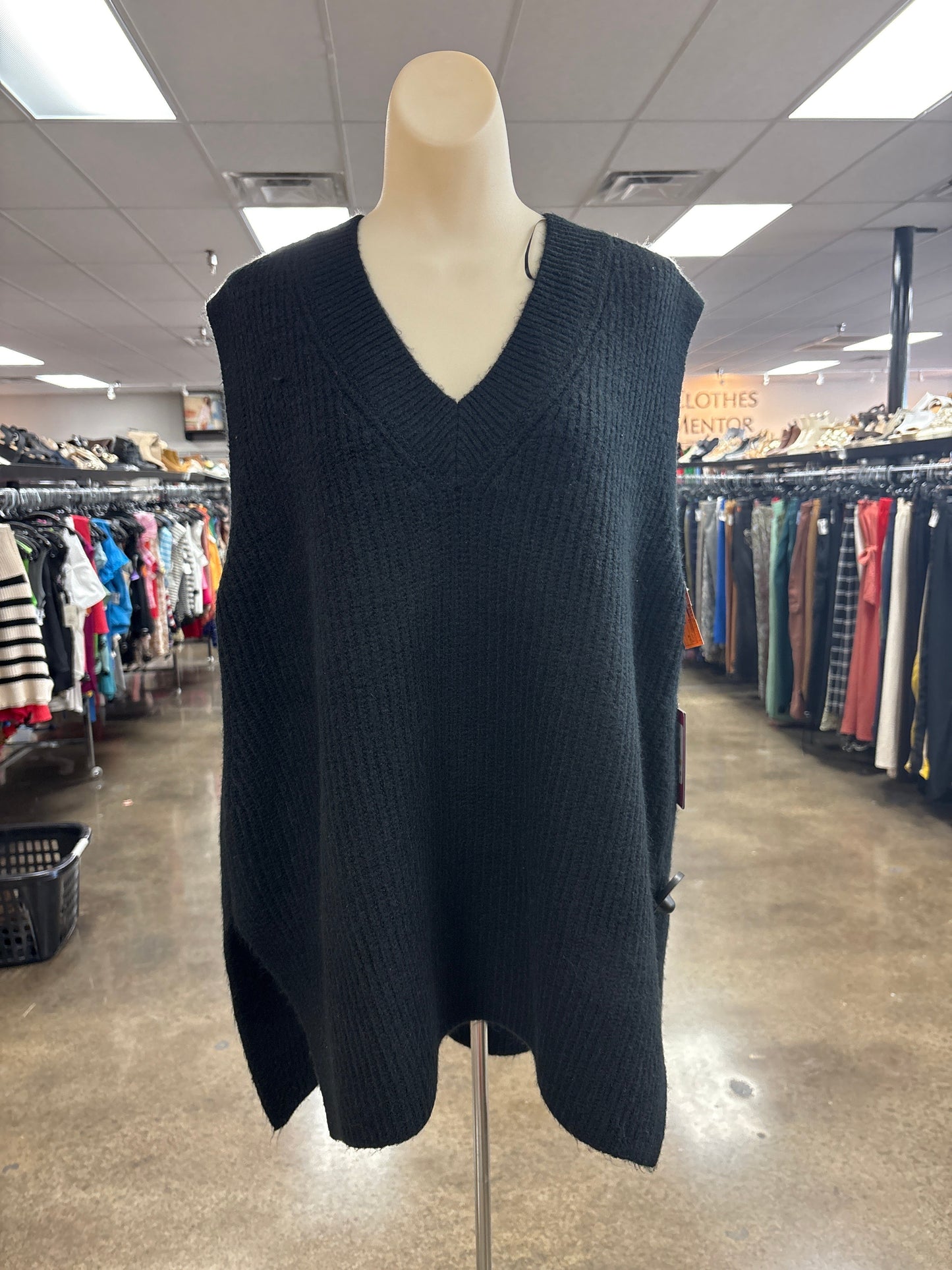 Vest Sweater By Vince Camuto In Black, Size:M
