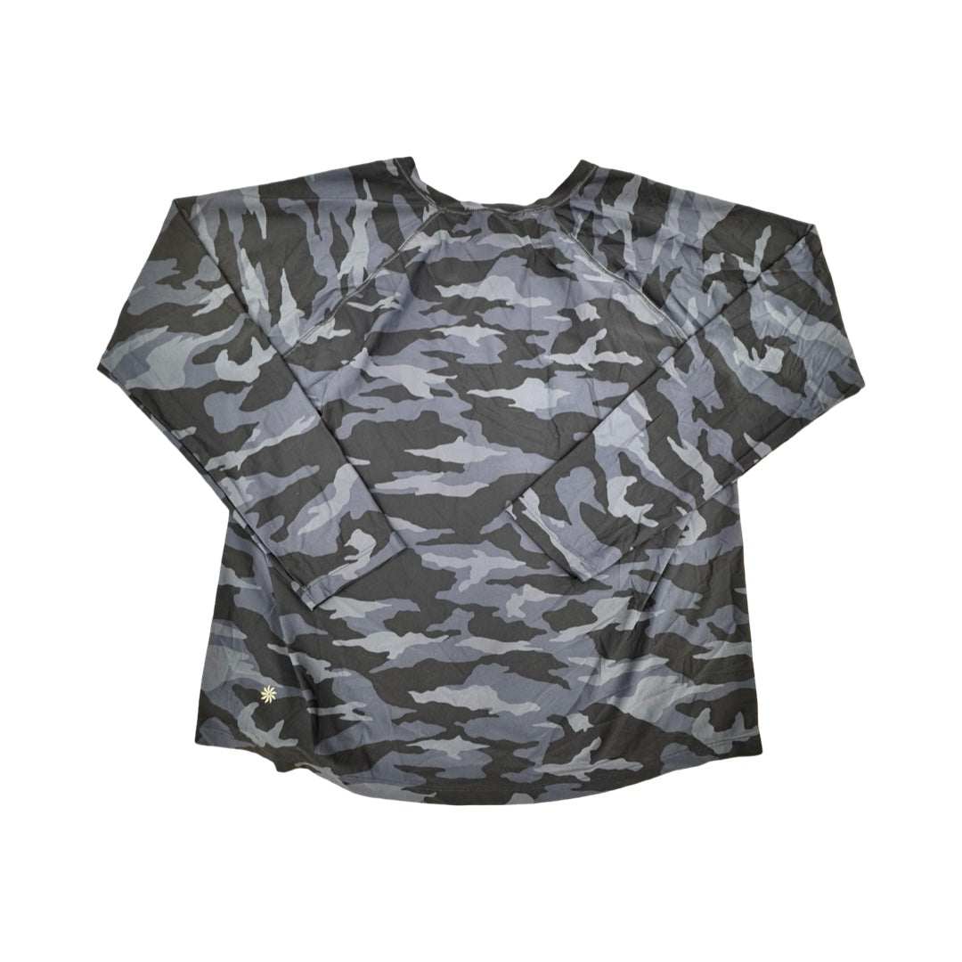Athletic Top Ls Crewneck By Athleta In Camouflage Print, Size:M
