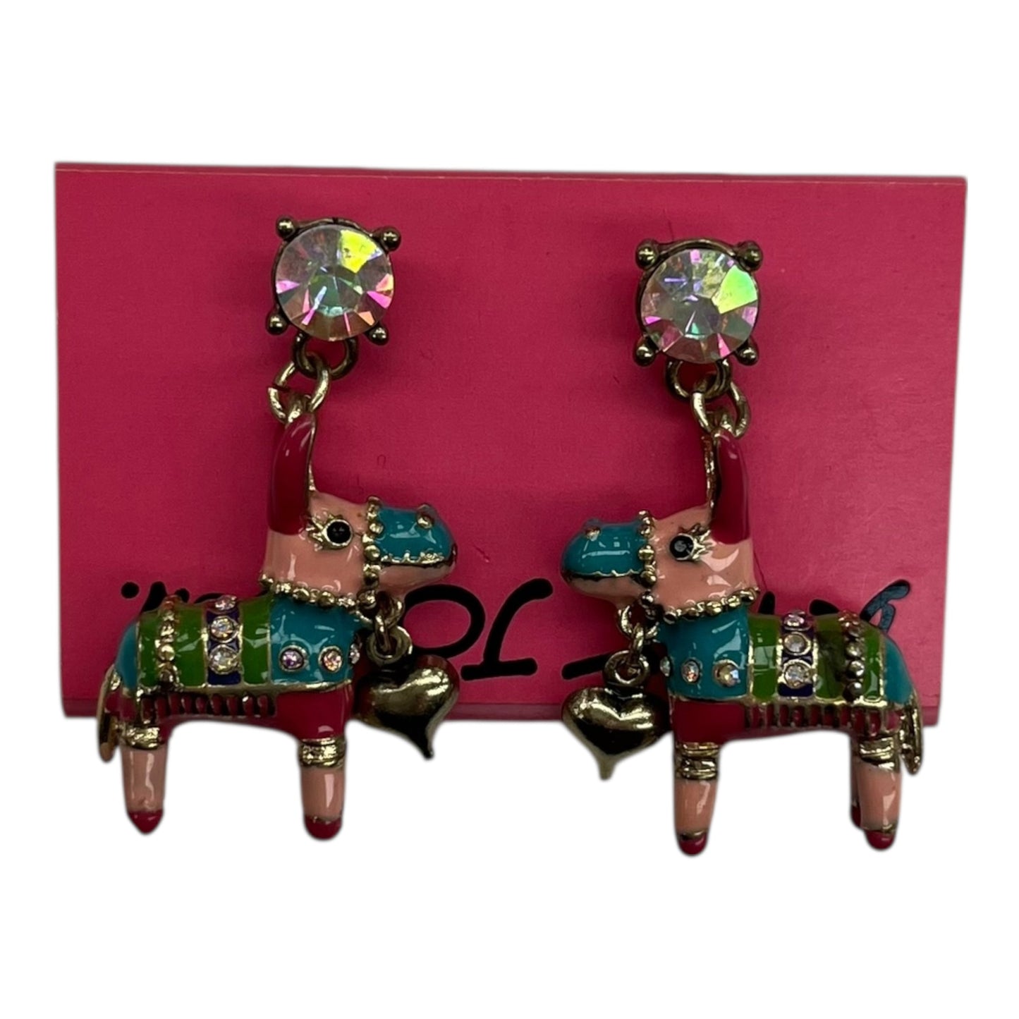 Earrings Dangle/Drop By Betsey Johnson In Multi