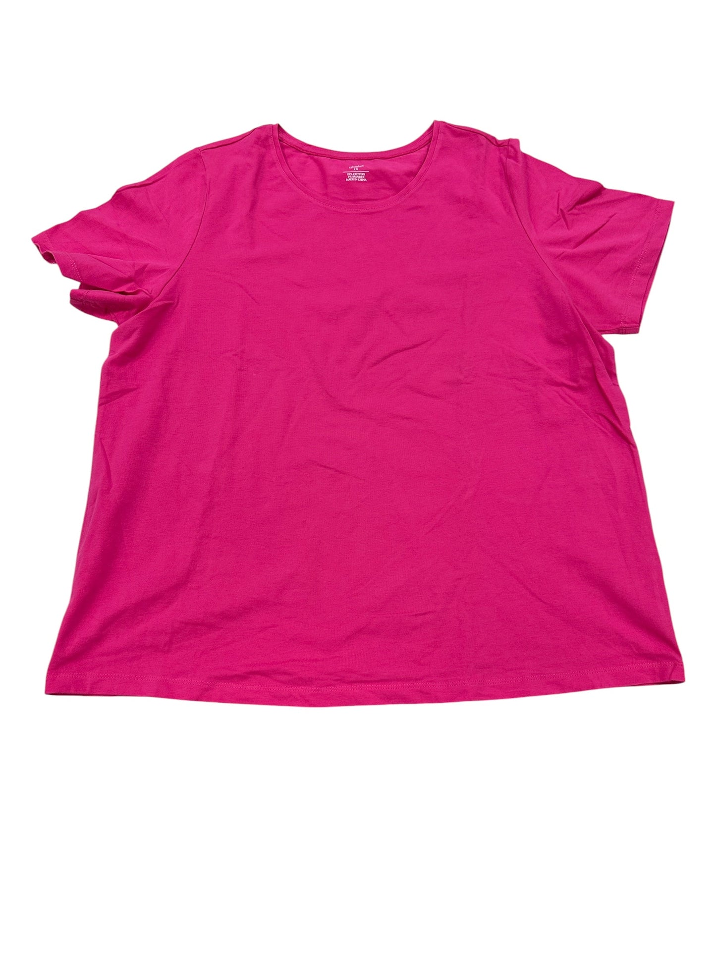 Top Ss Basic By Cj Banks In Pink, Size:1X