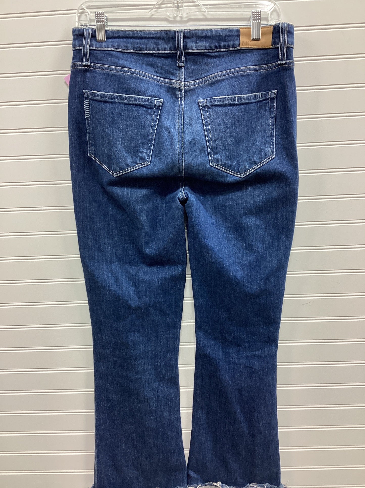 Jeans Boot Cut By Paige In Blue Denim, Size:4