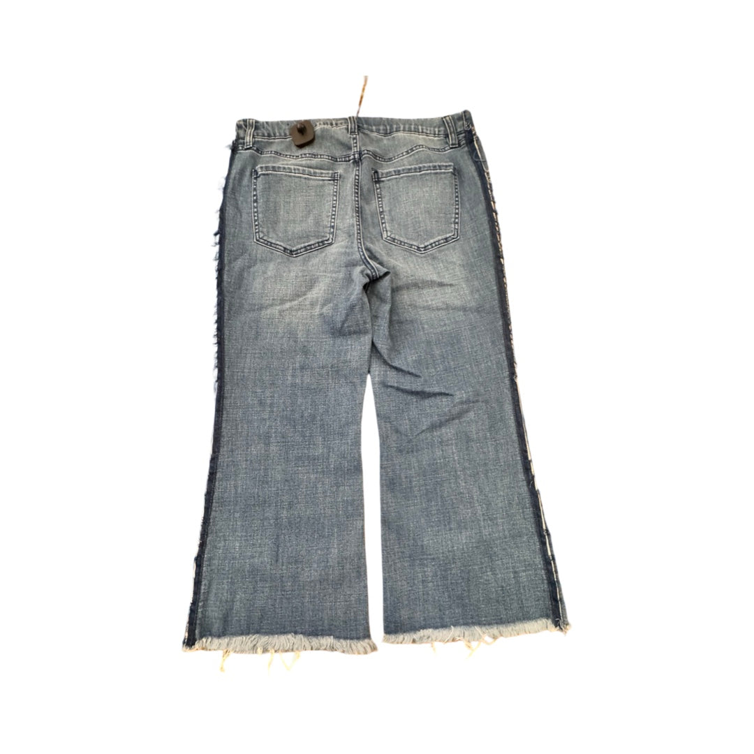 Jeans Wide Leg By Liverpool In Blue, Size:14