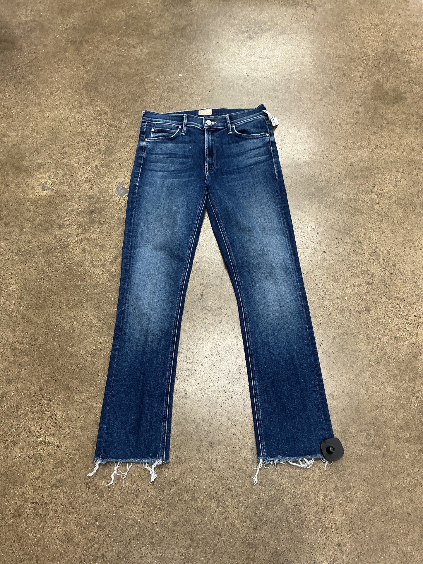 Jeans Straight By Mother In Blue Denim, Size:6