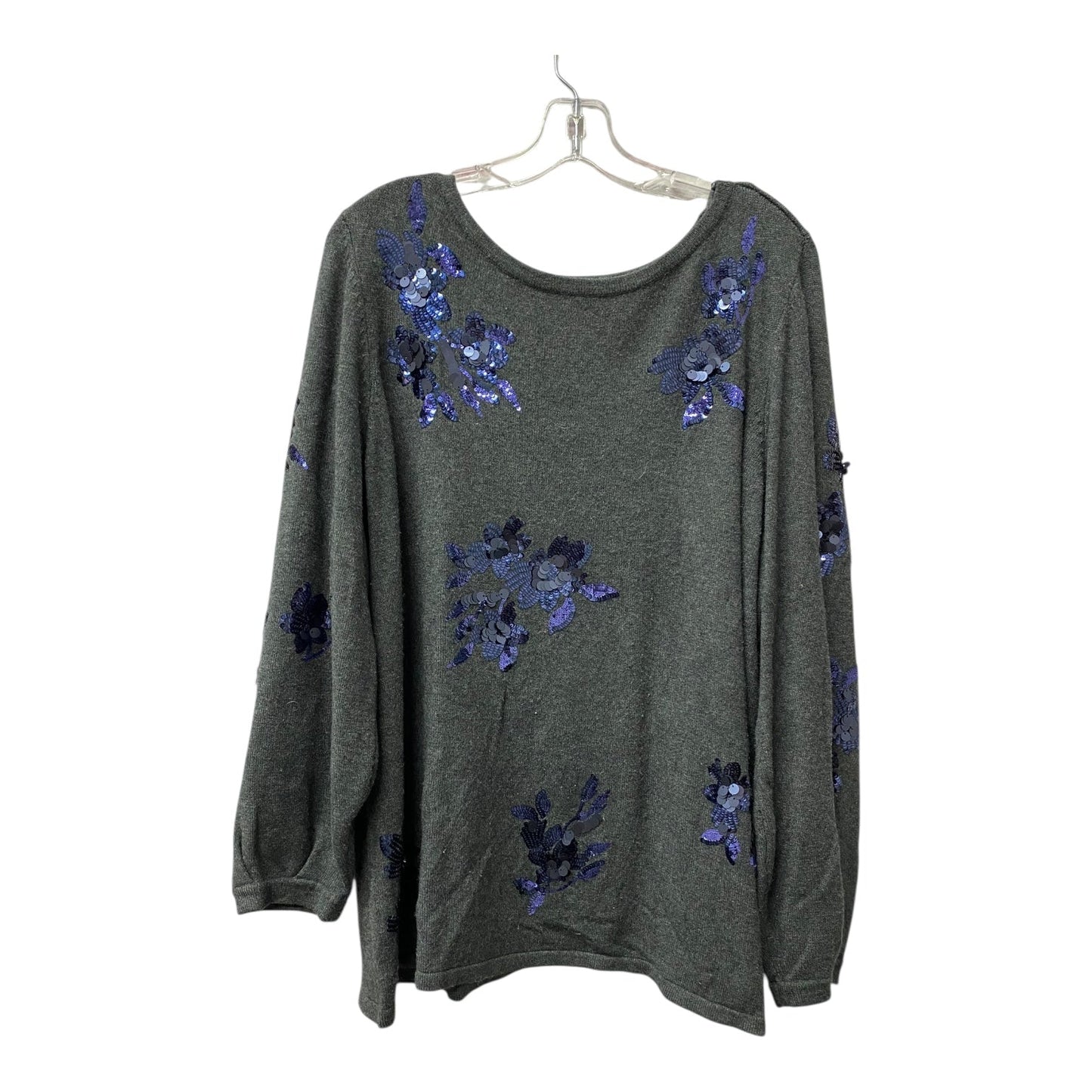 Sweater By Chicos In Grey, Size:1X