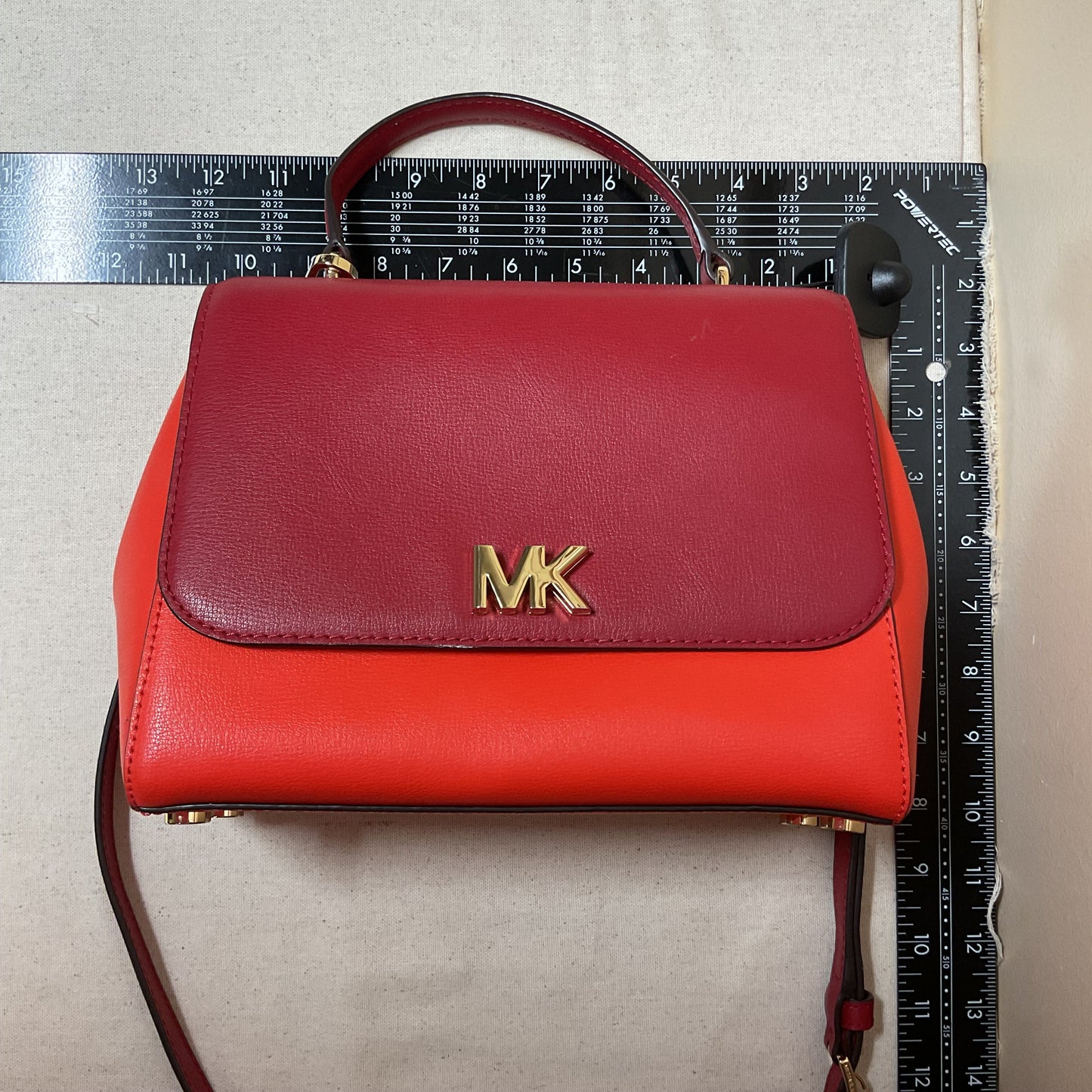 Handbag Designer By Michael Kors In Red, Size:Medium