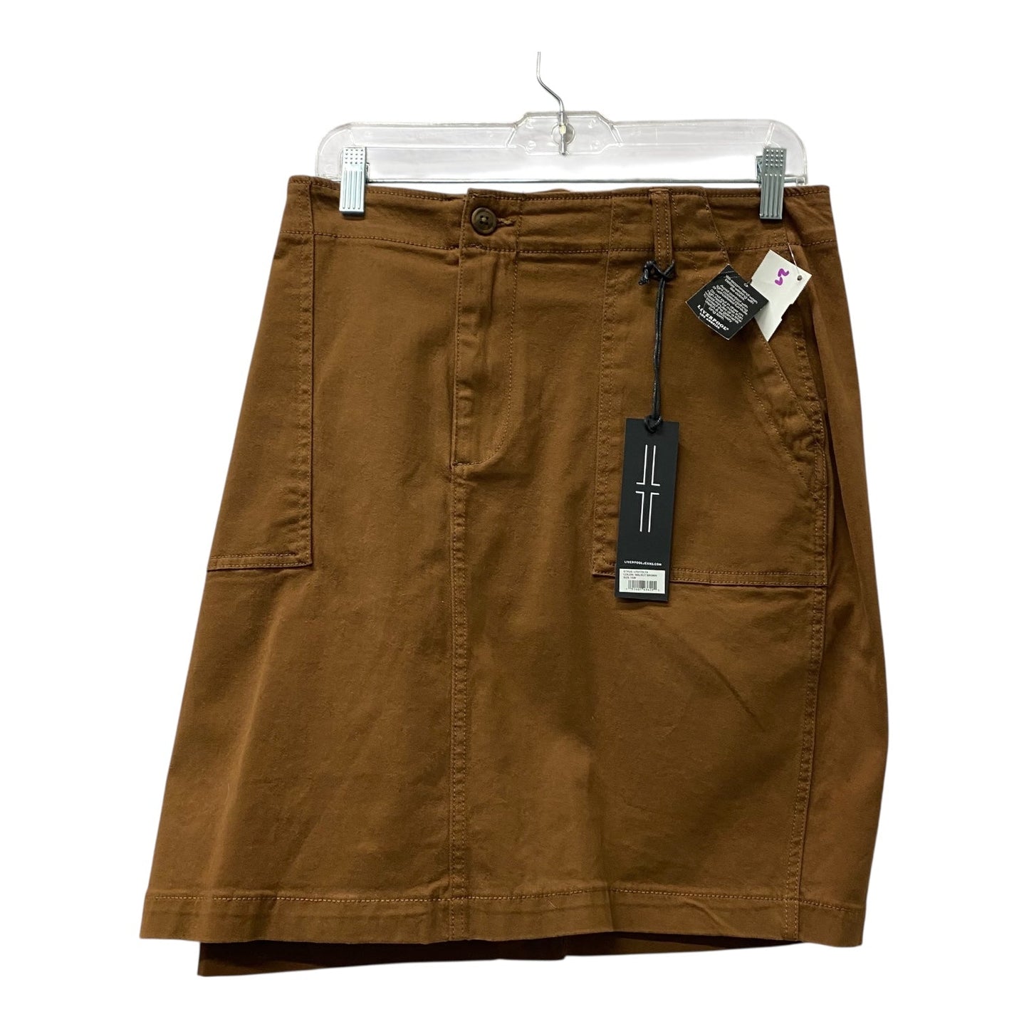 Skirt Mini & Short By Liverpool In Brown, Size:16