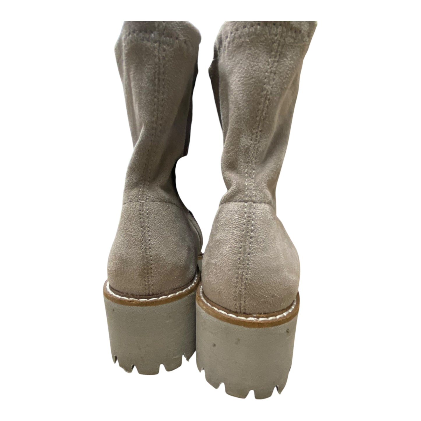 Boots Ankle Heels By Coconuts In Taupe, Size:6