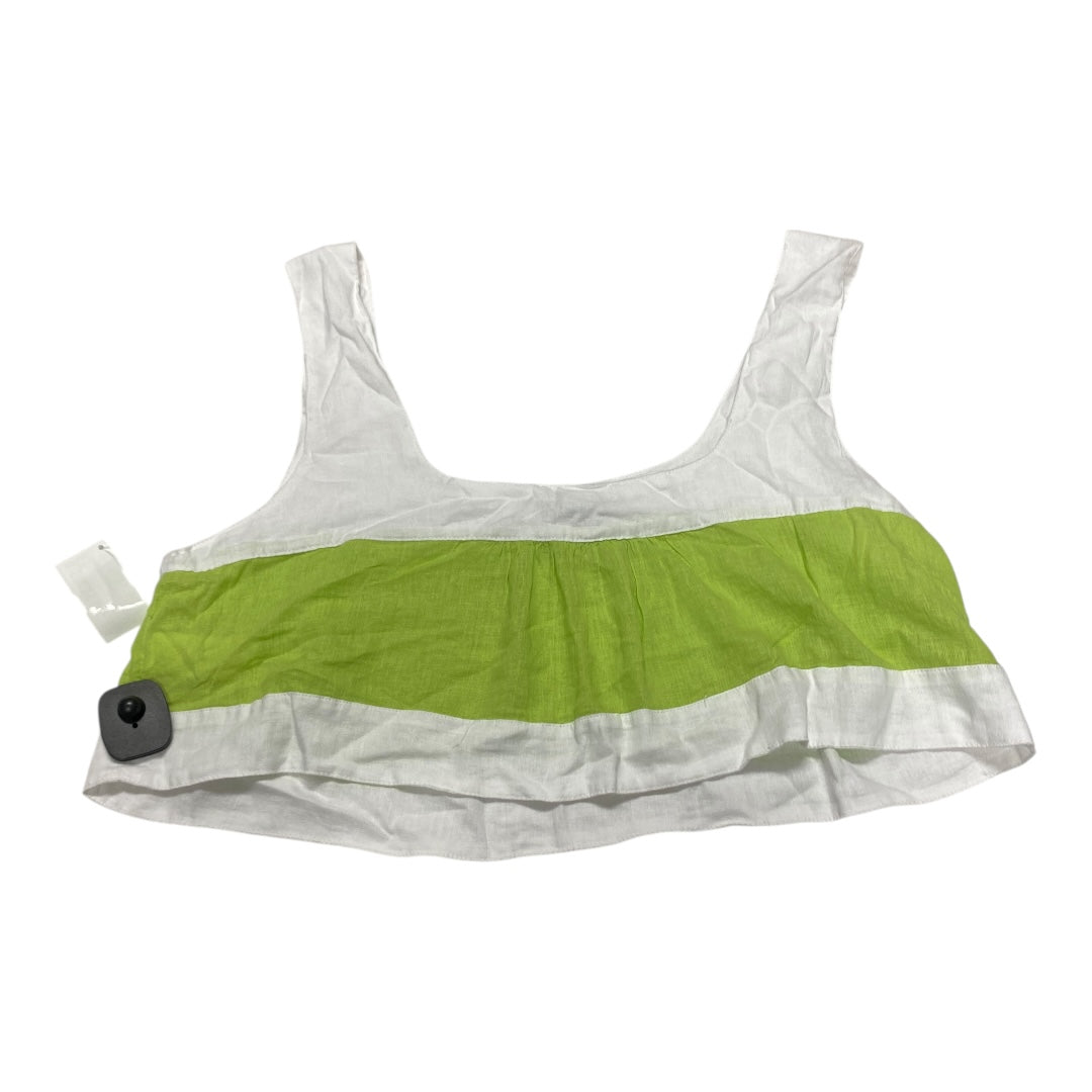 Top Sleeveless By Haute Hippie In Green & White, Size:Xl