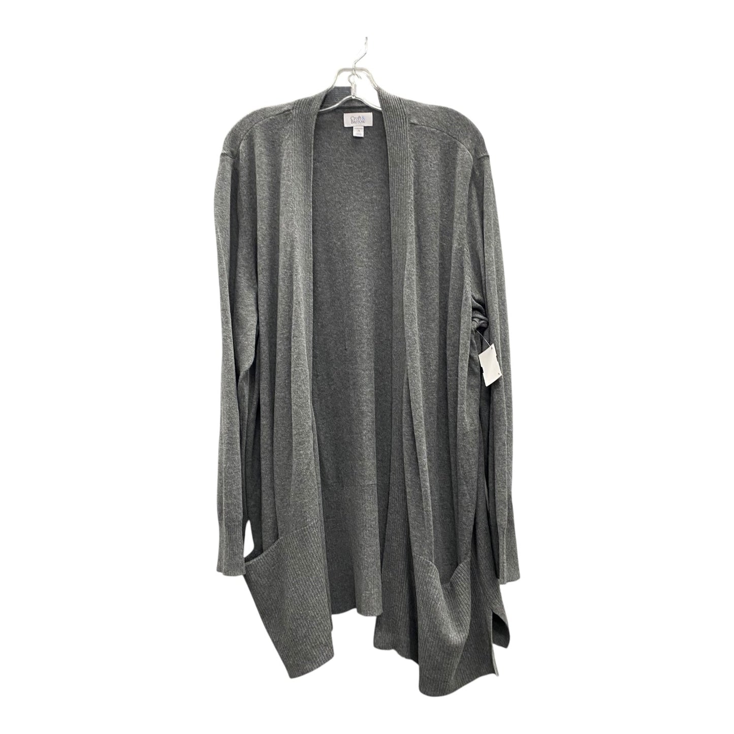 Cardigan By Croft And Barrow In Grey, Size:2X
