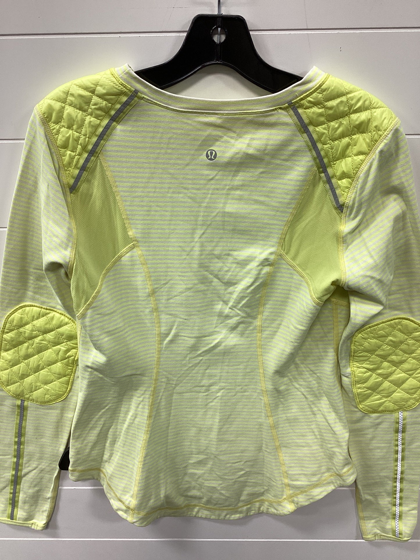 Athletic Top Ls Crewneck By Lululemon In Yellow, Size:10