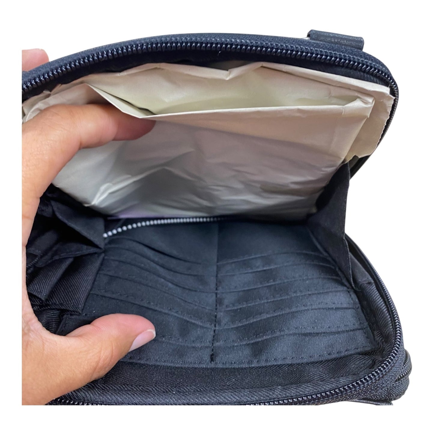 Crossbody By Fossil Leather In Black, Size:Medium