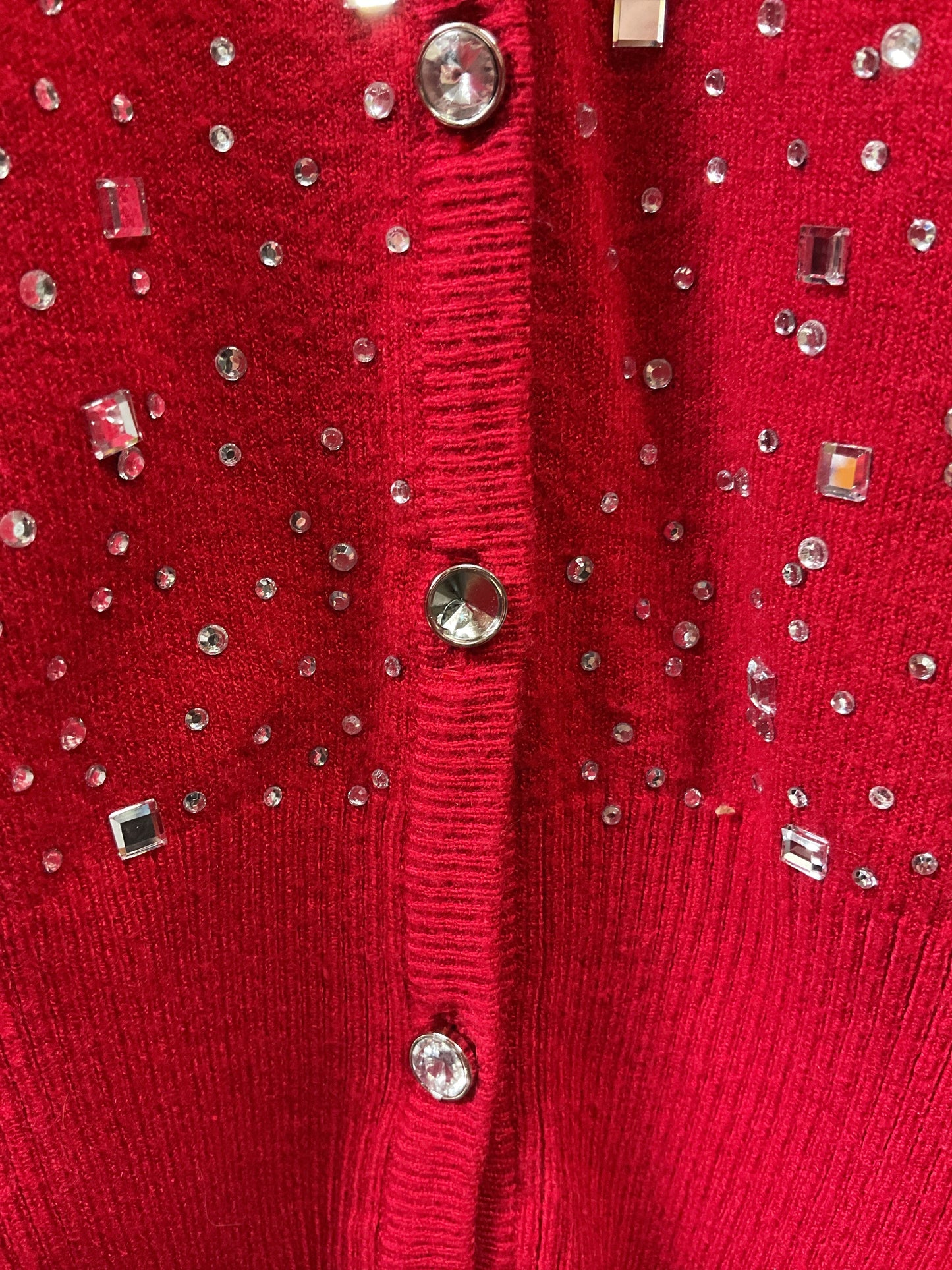 Cardigan By Vila Milano In Red, Size:S