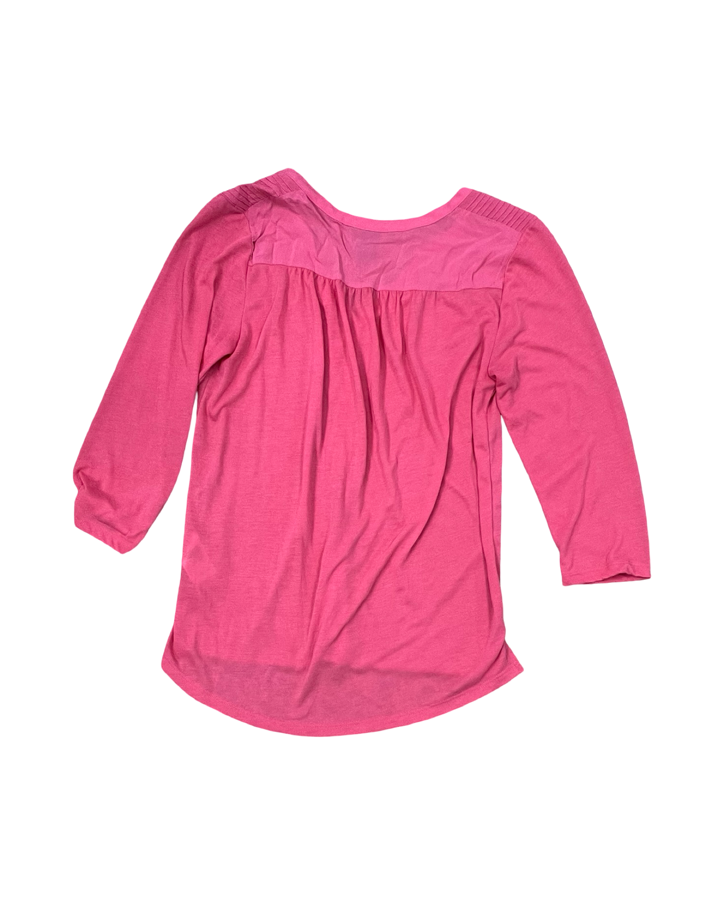 Top 3/4 Sleeve By H&M In Pink, Size:Xs