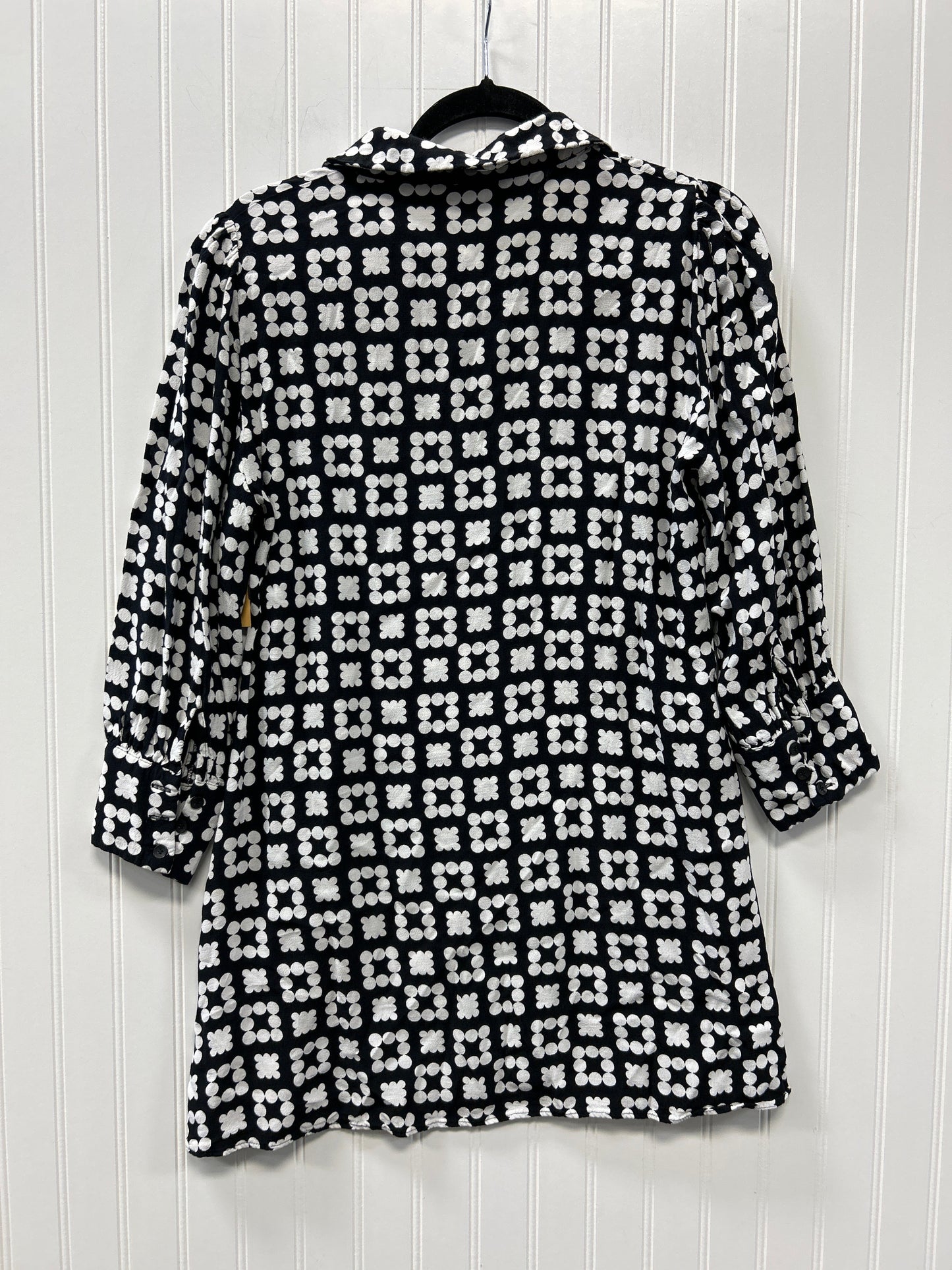 Tunic Ls By Zara In Black & White, Size:Xl
