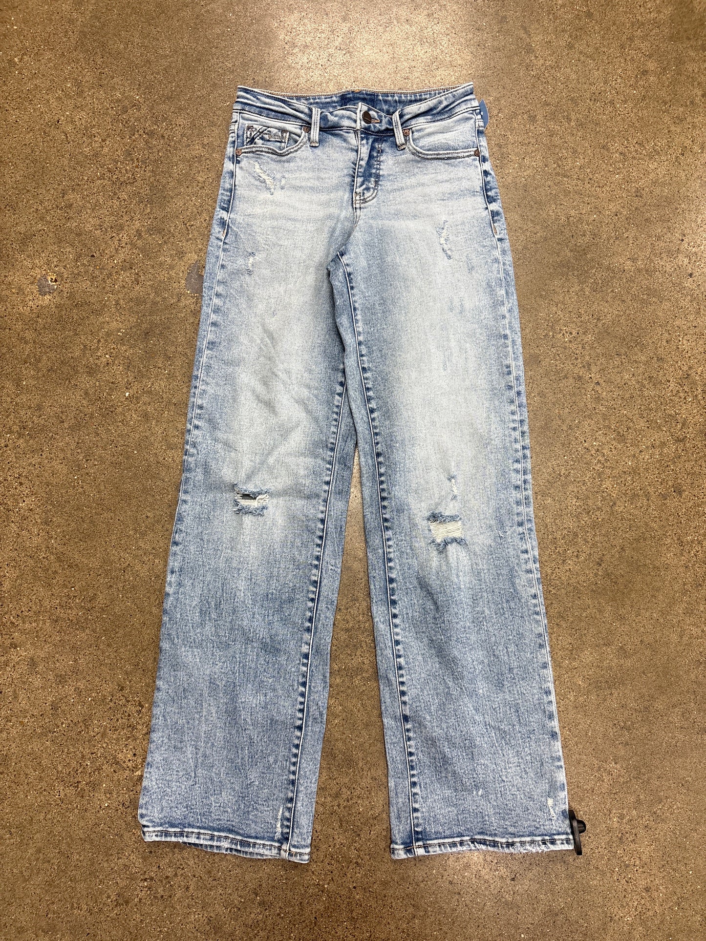 Jeans Wide Leg By Buckle Black In Blue Denim, Size:0