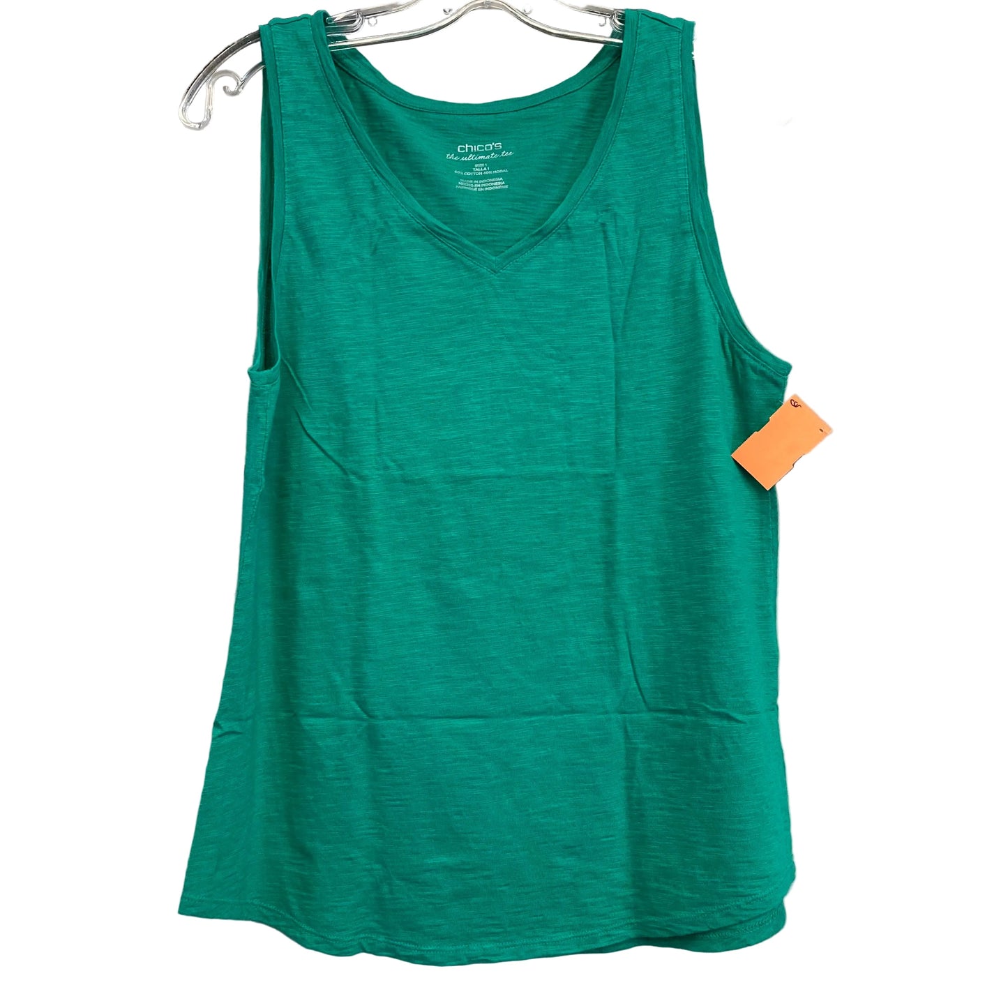 Top Sleeveless Basic By Chicos In Green, Size:S