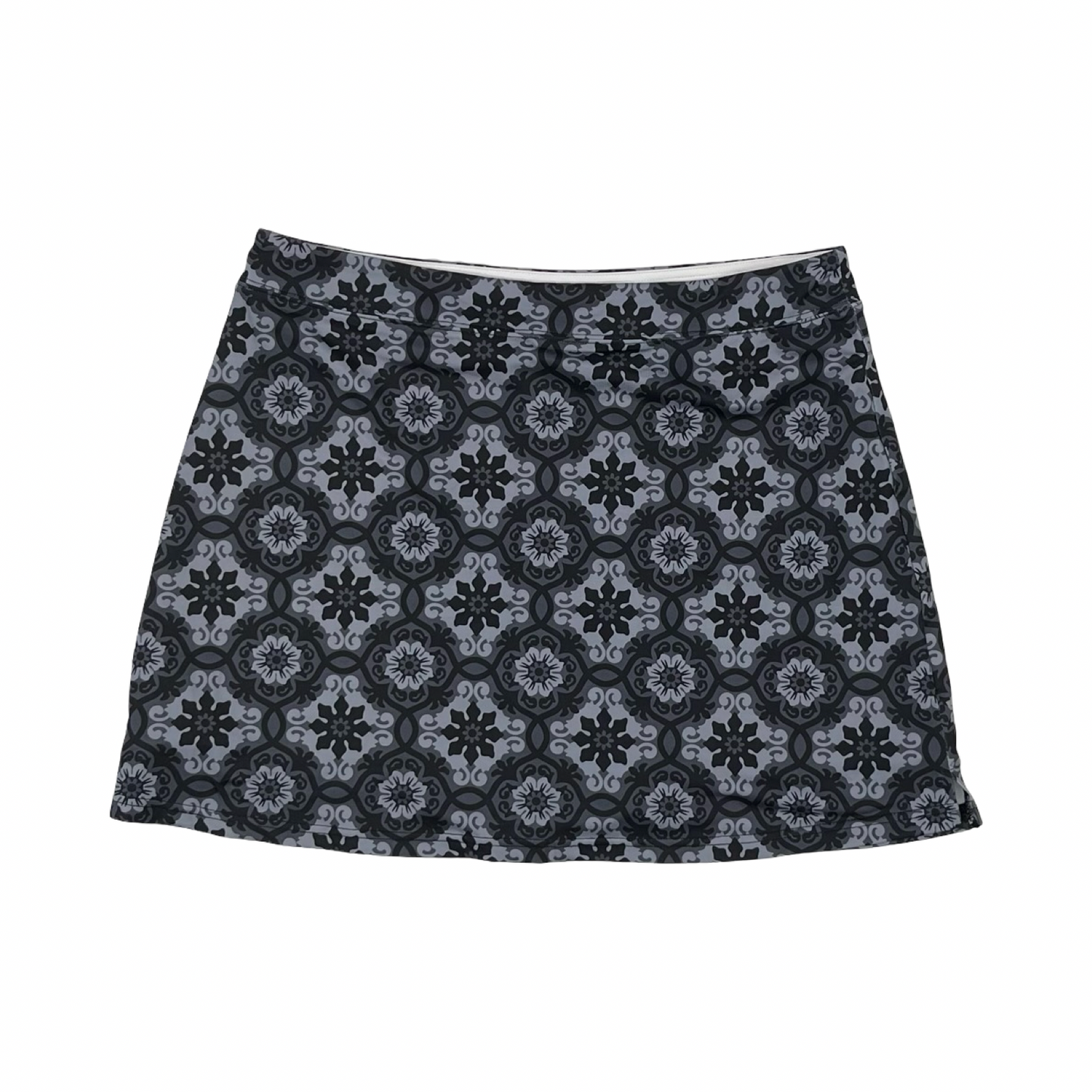 Athletic Skort By Ekouaer In Black & Grey, Size:Xxl