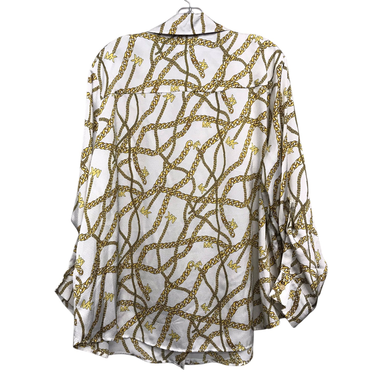 Top Ls By Michael By Michael Kors In White & Yellow, Size:2X