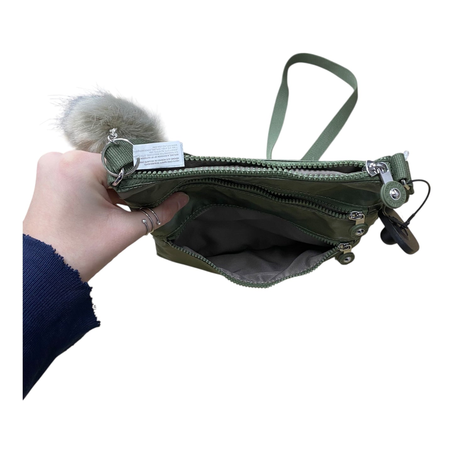 Handbag By Kipling In Green, Size:Small