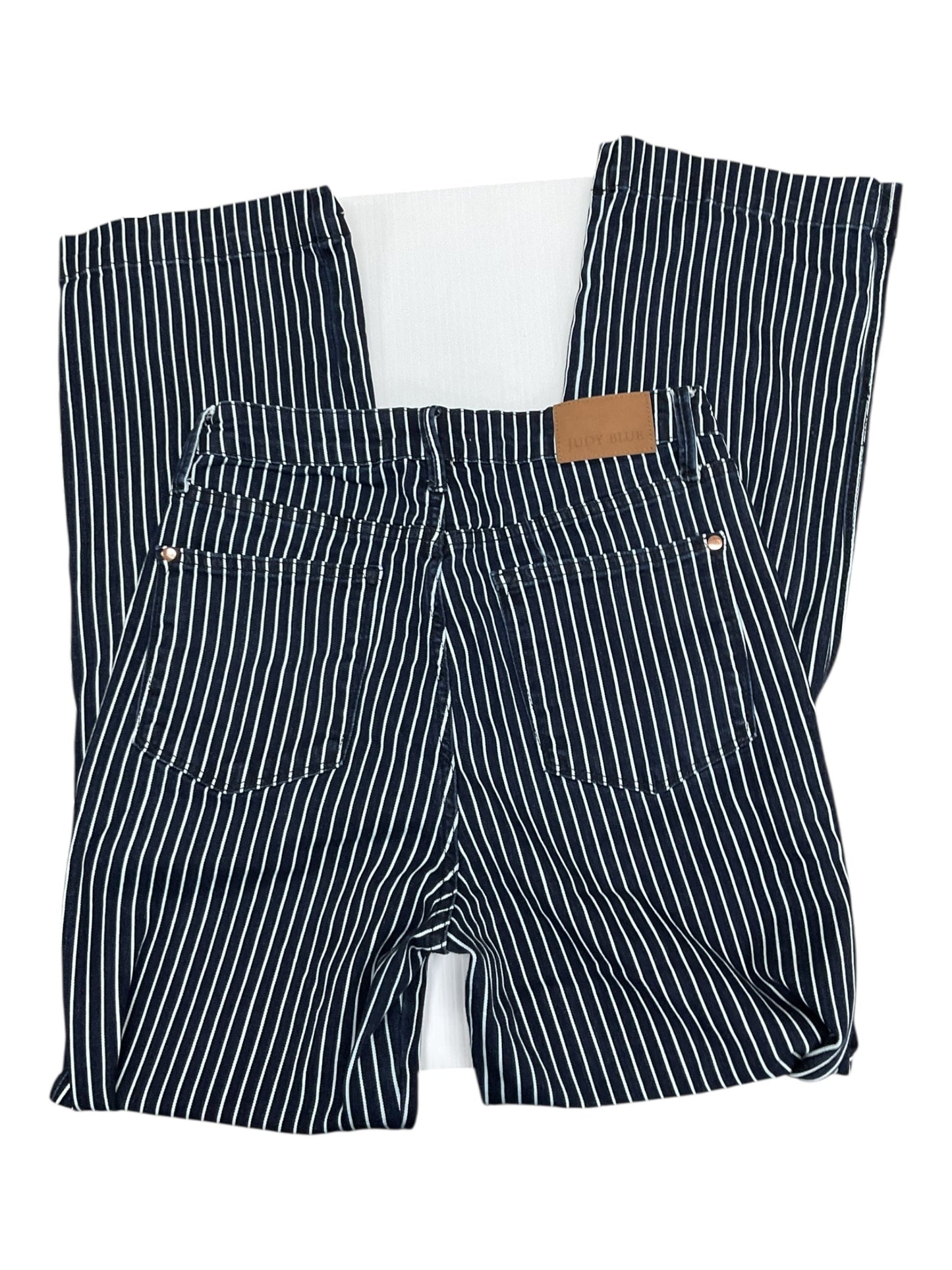 Jeans Boyfriend By Judy Blue In Blue & White, Size:12