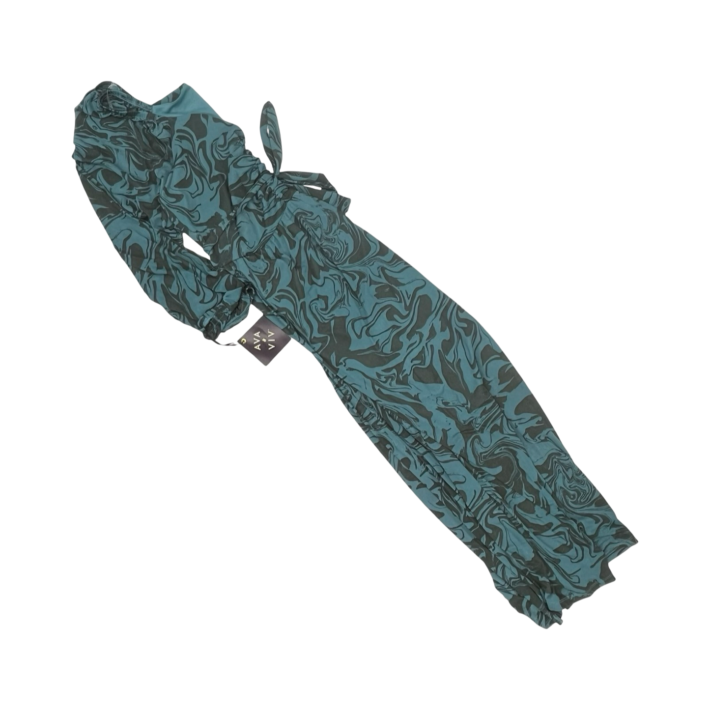 Dress Party Midi By Avec Les Filles In Blue & Grey, Size:1X