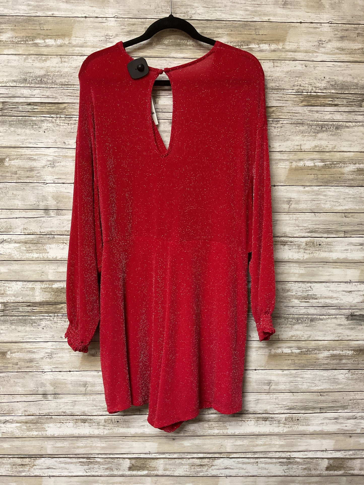 Romper By Bar Iii In Red & Silver, Size:1X