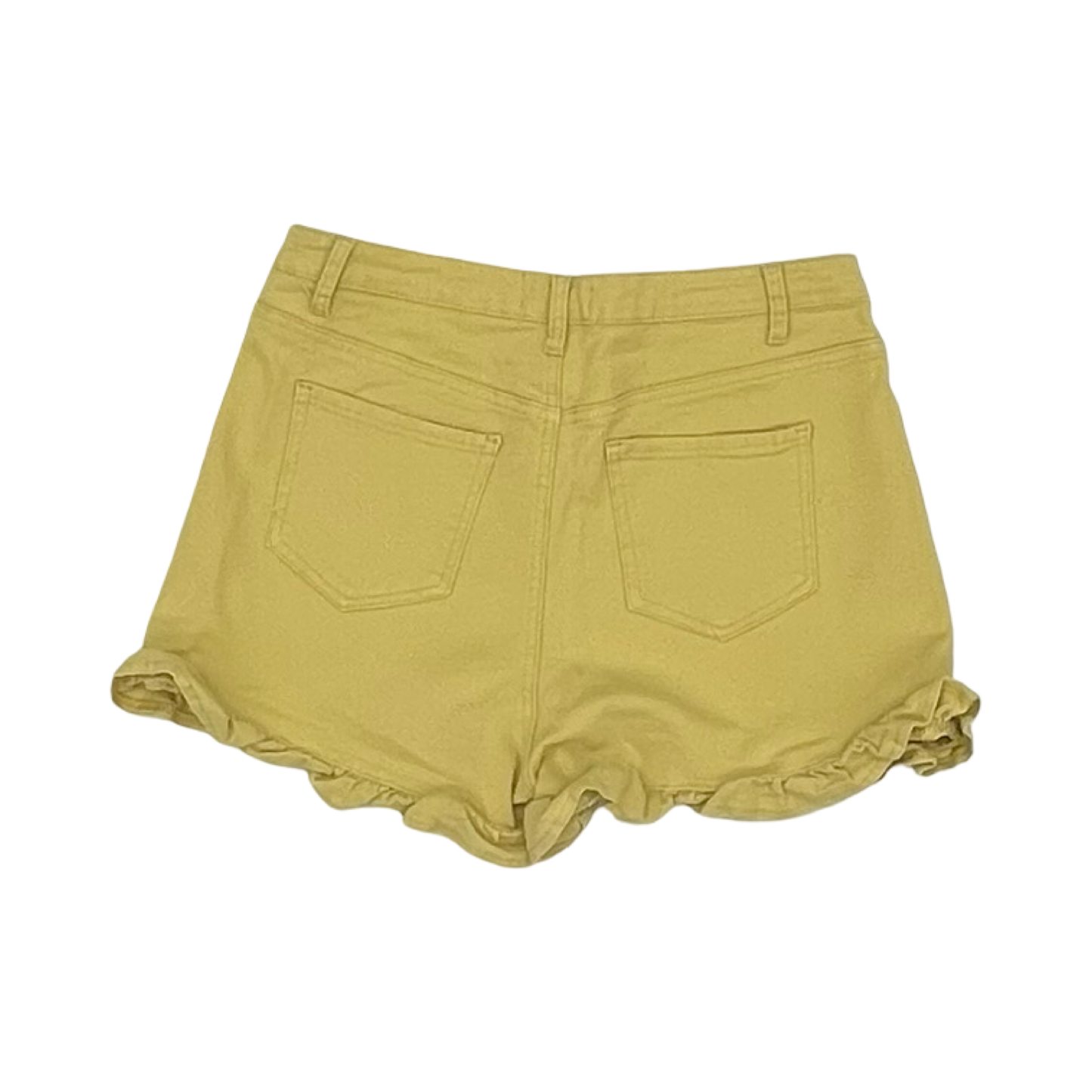 Shorts By Listicle In Yellow Denim, Size:L