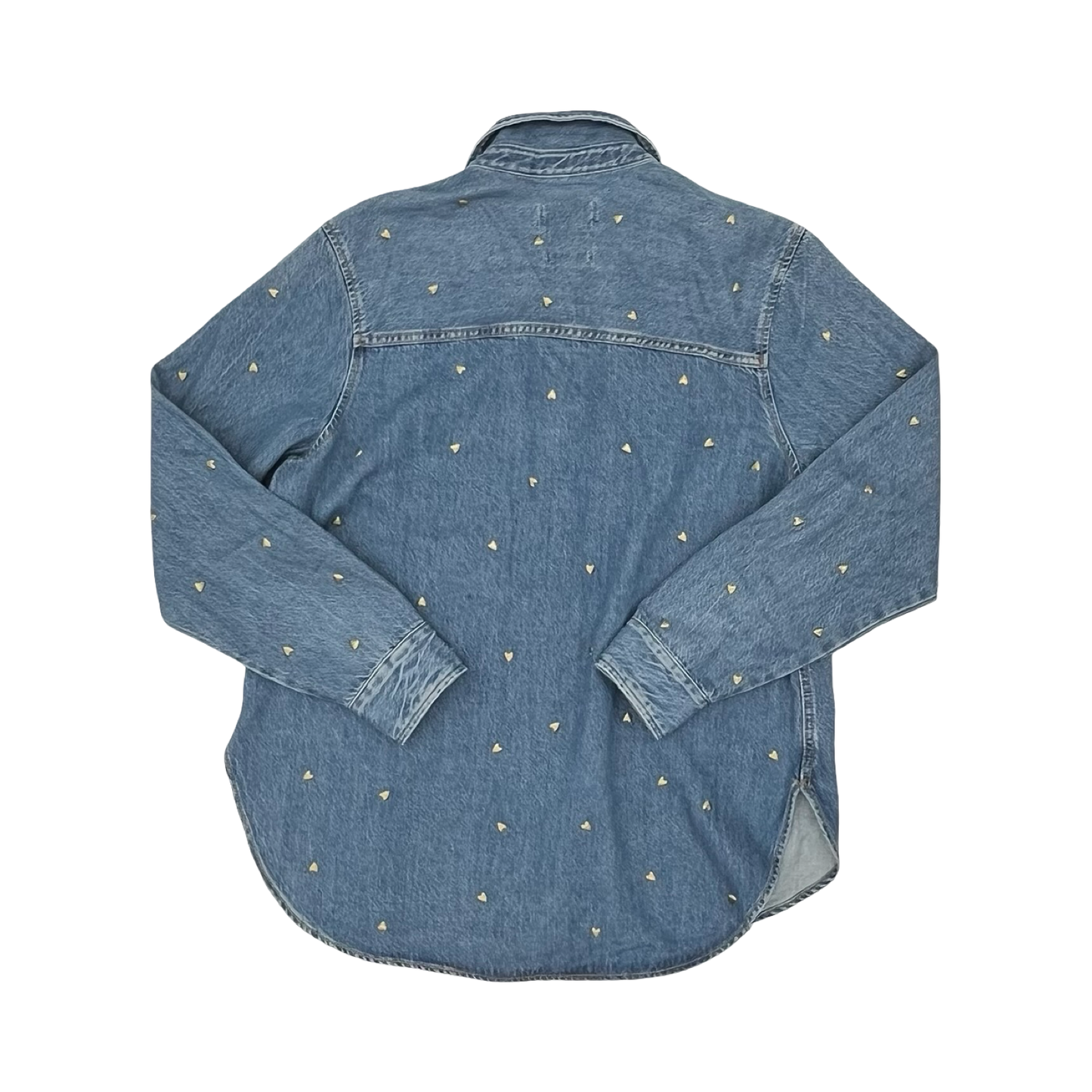 Jacket Shirt By Universal Thread In Blue Denim, Size:M
