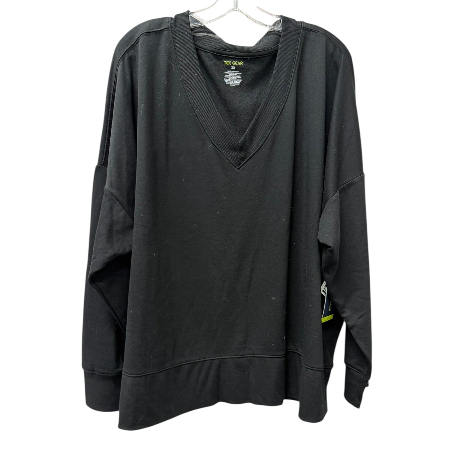 Sweatshirt Crewneck By Tek Gear In Black, Size:3X