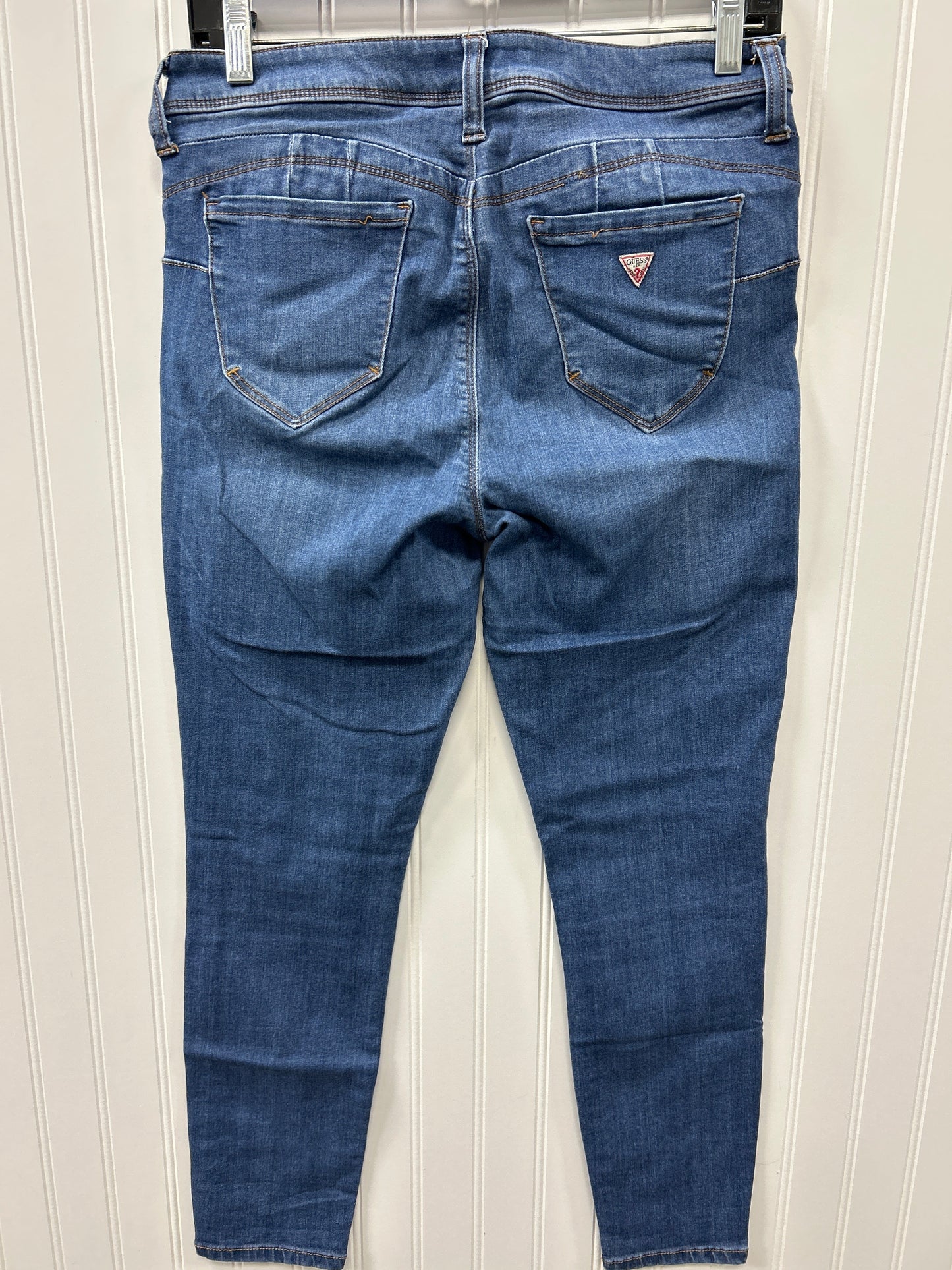 Jeans Skinny By Guess In Blue Denim, Size:8