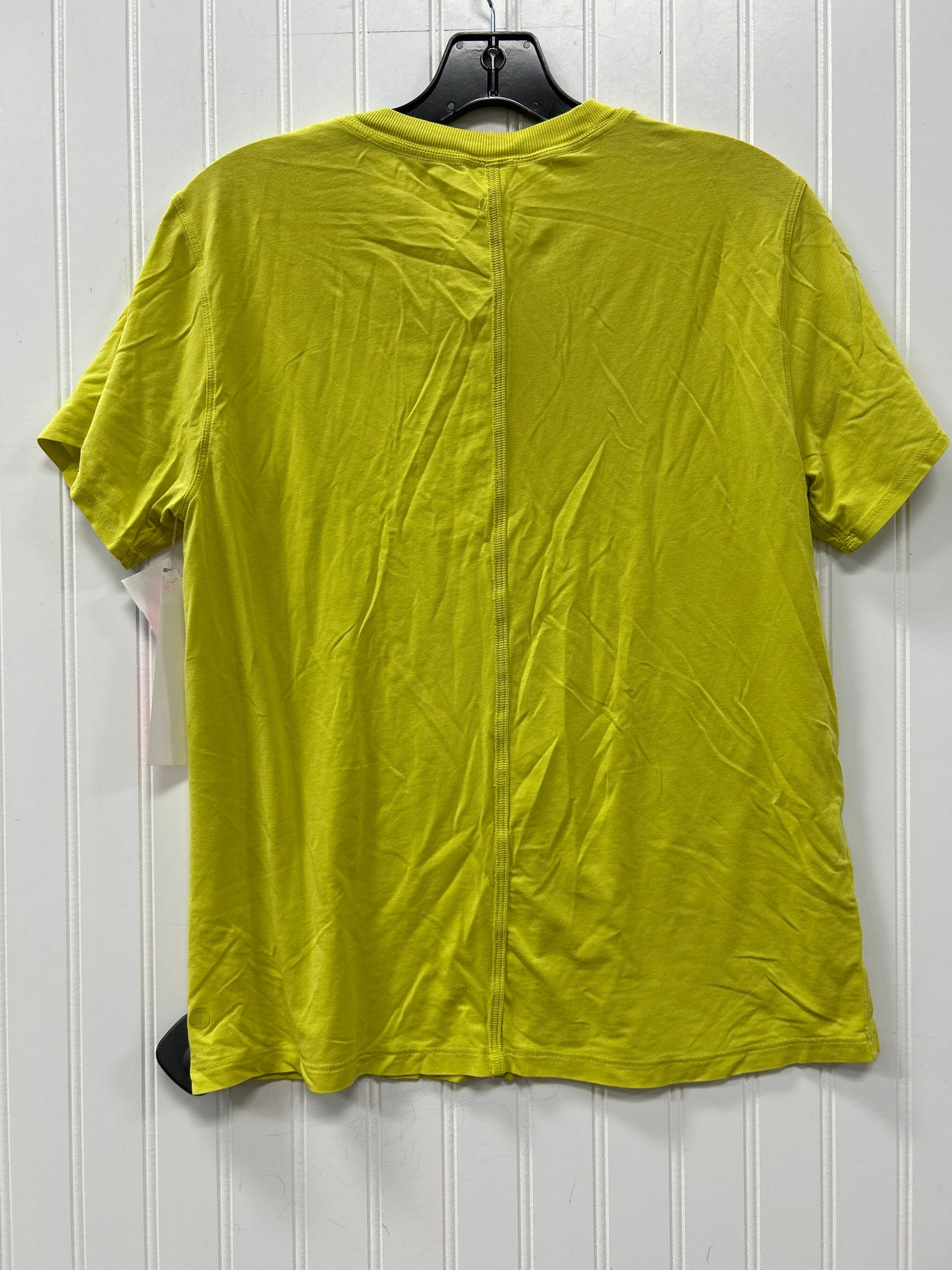 Athletic Top Ss By Lululemon In Yellow, Size:4