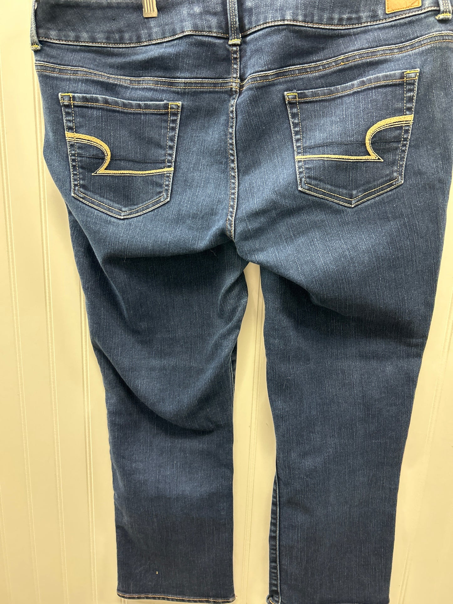 Jeans Straight By American Eagle In Blue Denim, Size:18