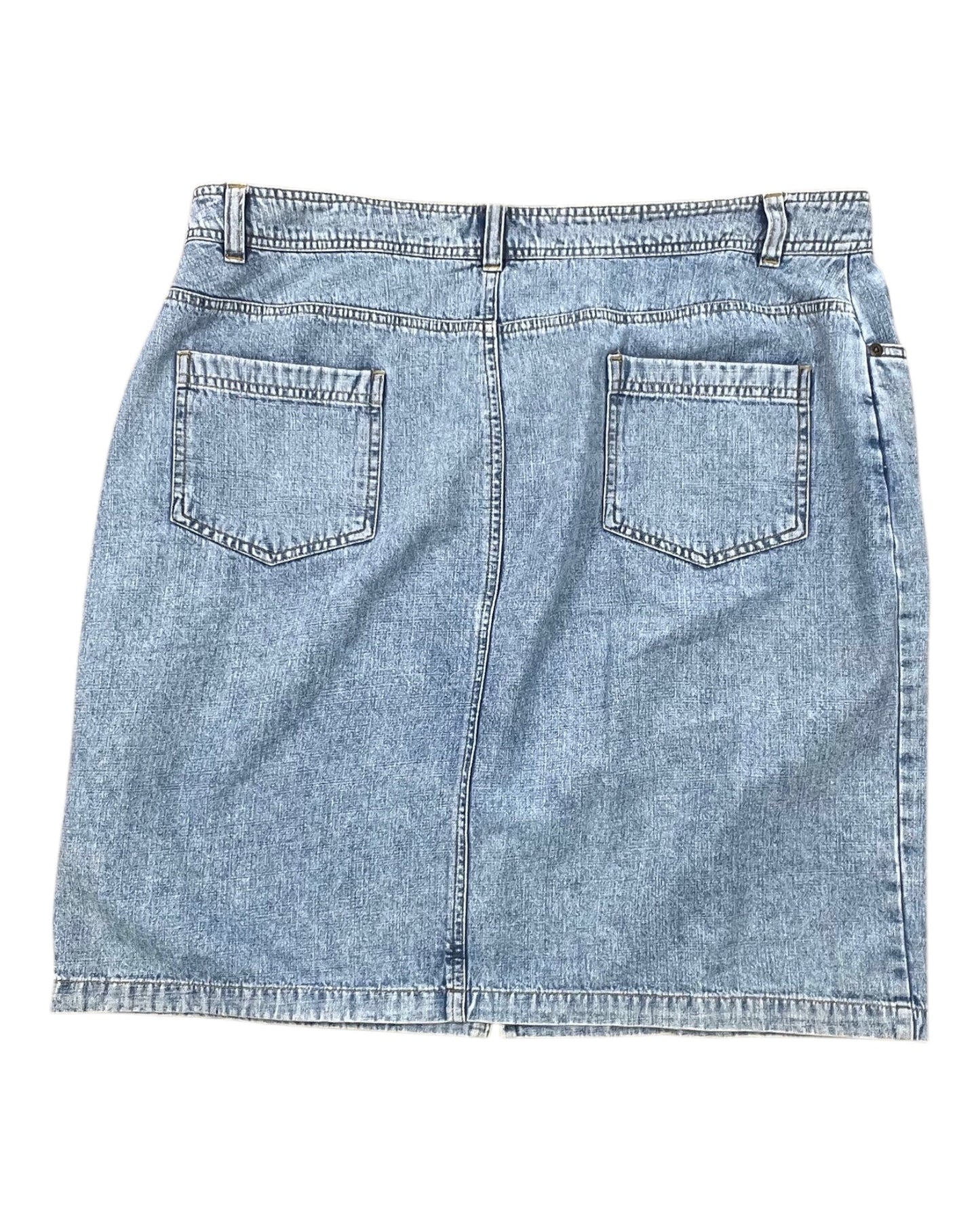 Skirt Midi By Relativity In Blue Denim, Size:16