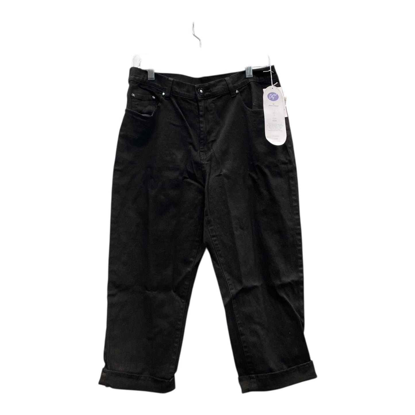Jeans Cropped By Dg2 In Black, Size:12