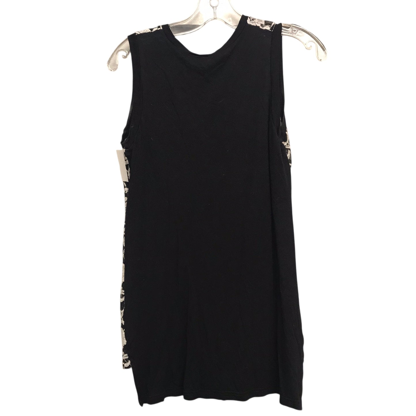 Top Sleeveless By Frenchi In Black & White, Size:Xs