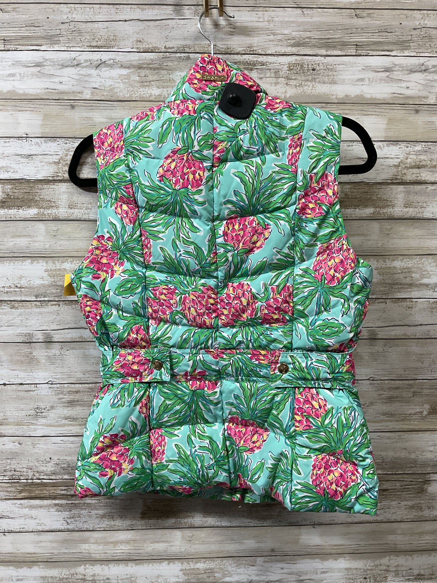Vest Designer By Lilly Pulitzer In Green & Pink, Size:S