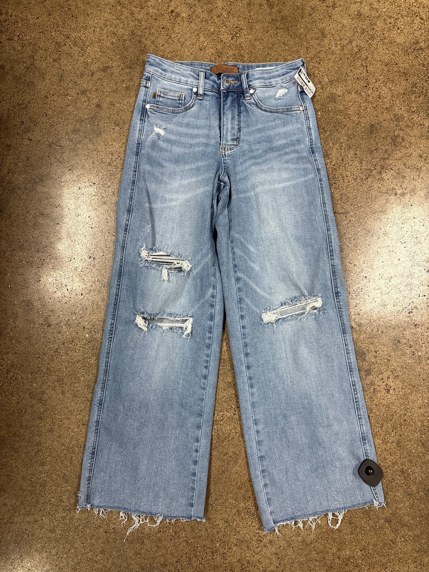 Jeans Wide Leg By Judy Blue In Blue Denim, Size:2