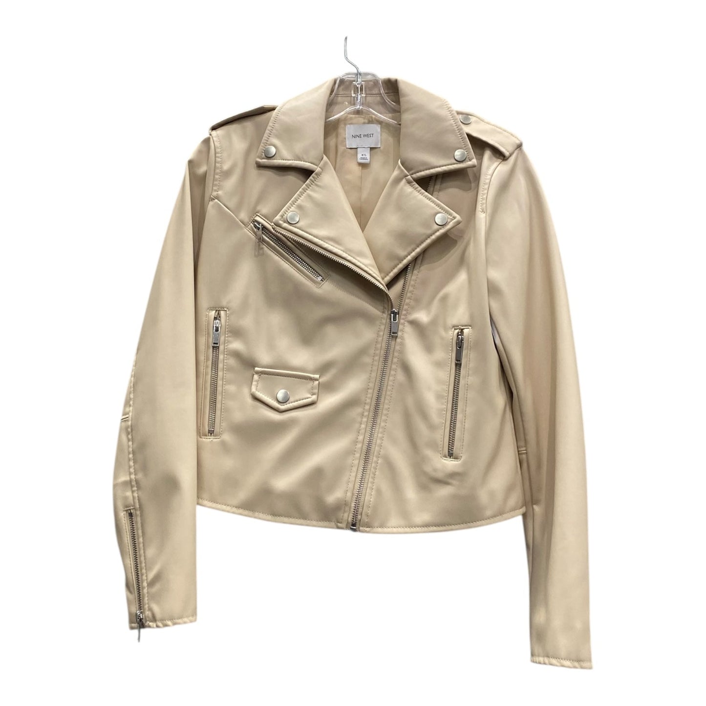 Jacket Moto By Nine West In Cream, Size:Xs