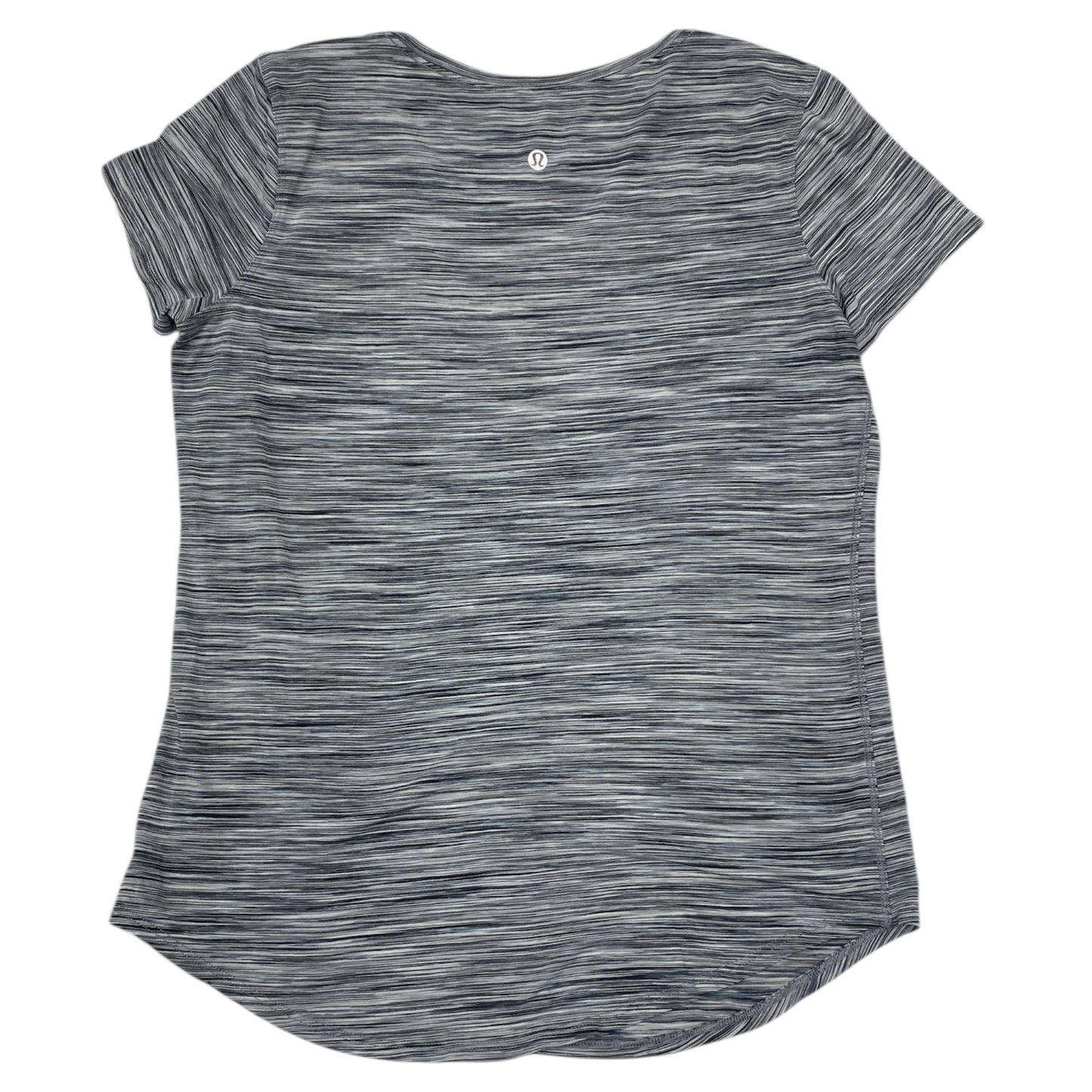 Athletic Top Ss By Lululemon In Grey, Size:S