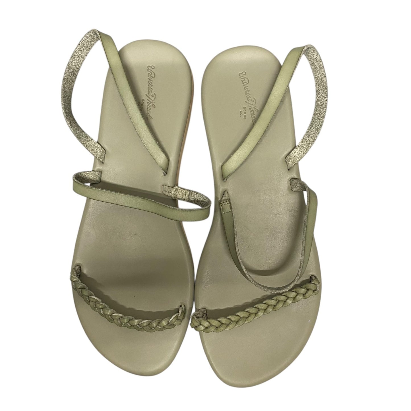 Sandals Flats By Universal Thread In Green, Size:7.5