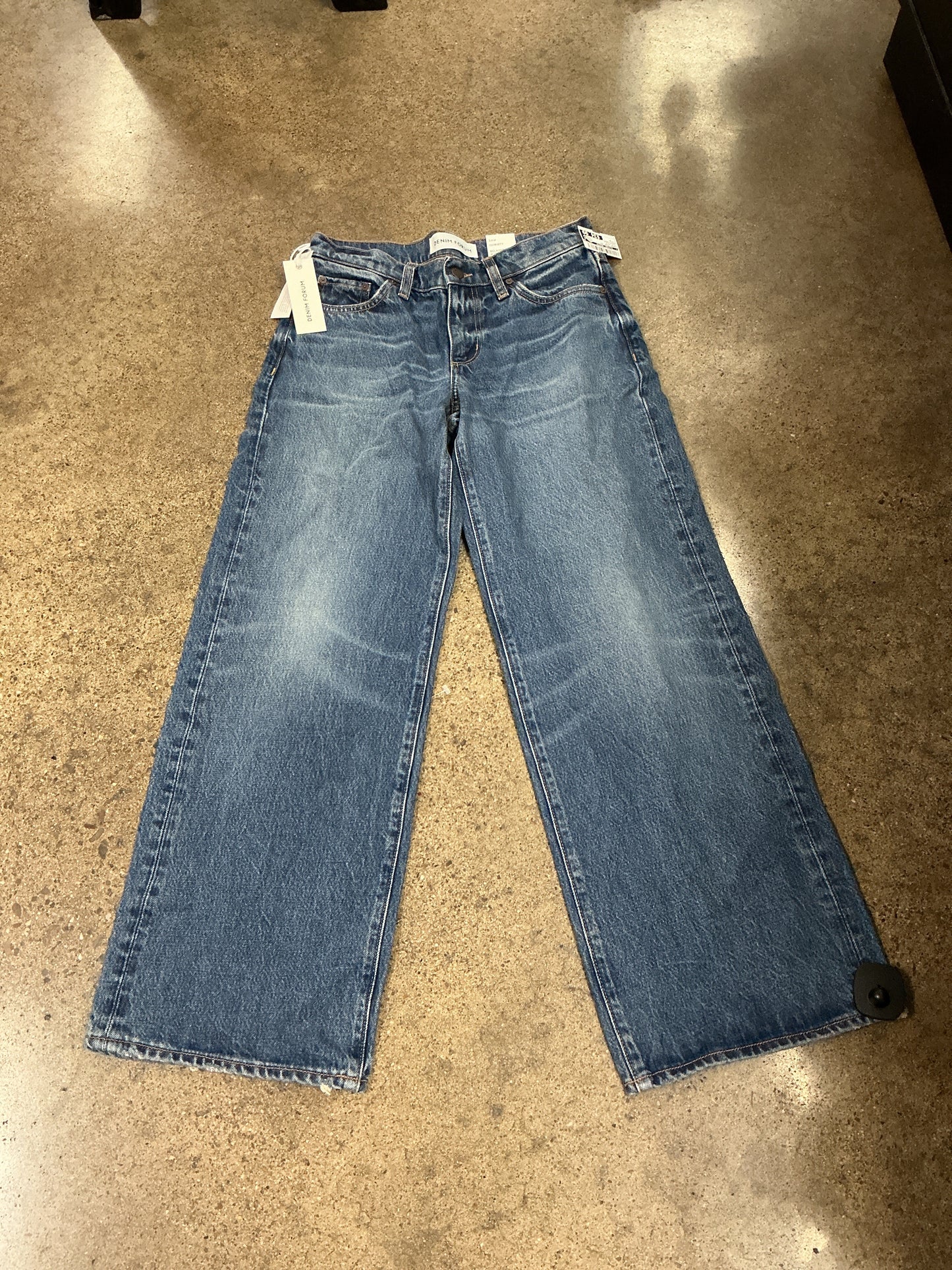 Jeans Wide Leg By Clothes Mentor In Blue Denim, Size:0