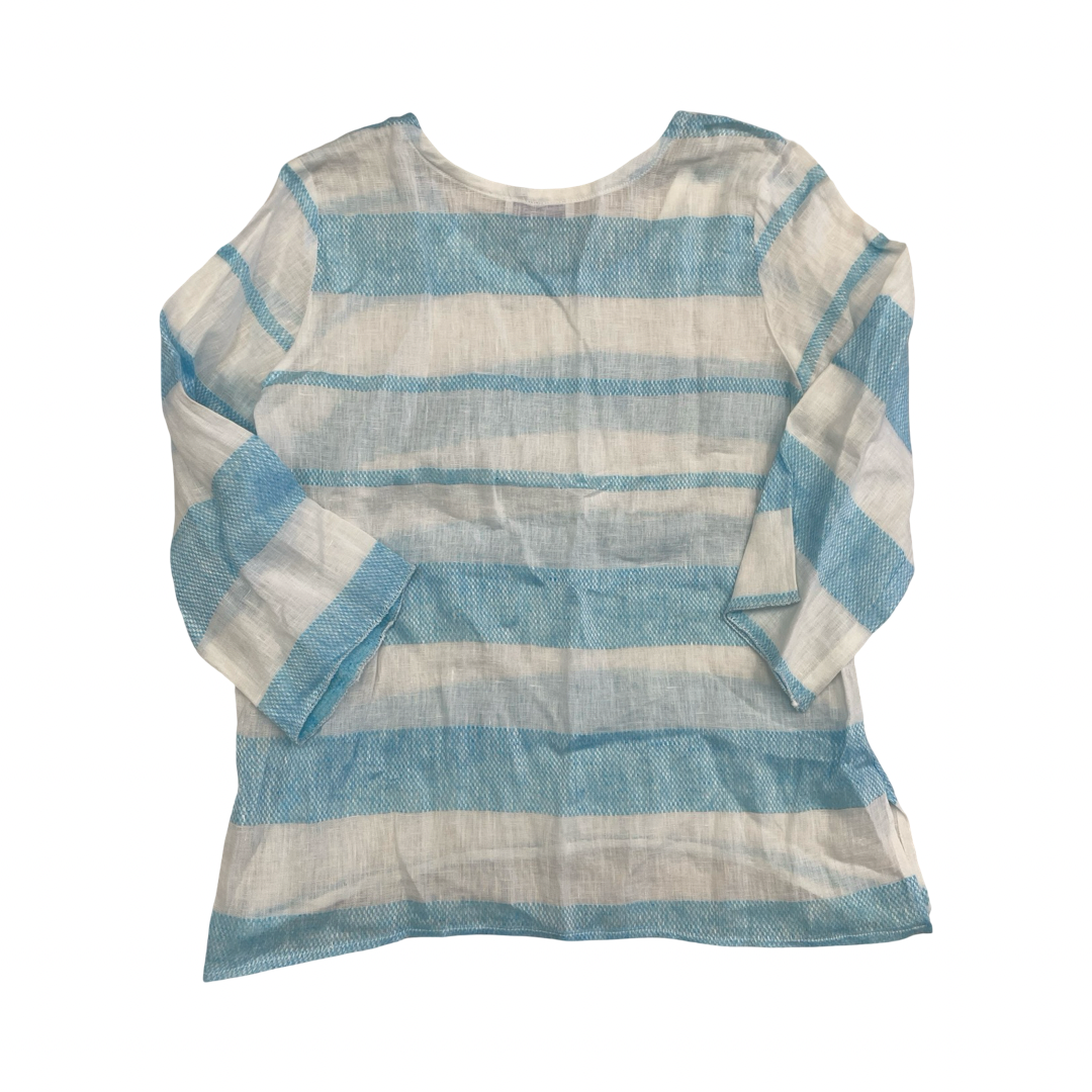 Top Ls By SARTORIA SARACENA In Blue & White, Size:Xs