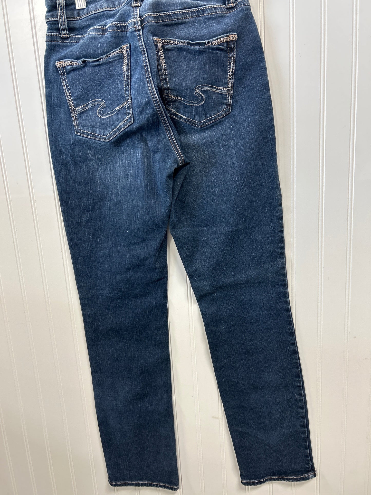 Jeans Straight By Silver In Blue Denim, Size:6