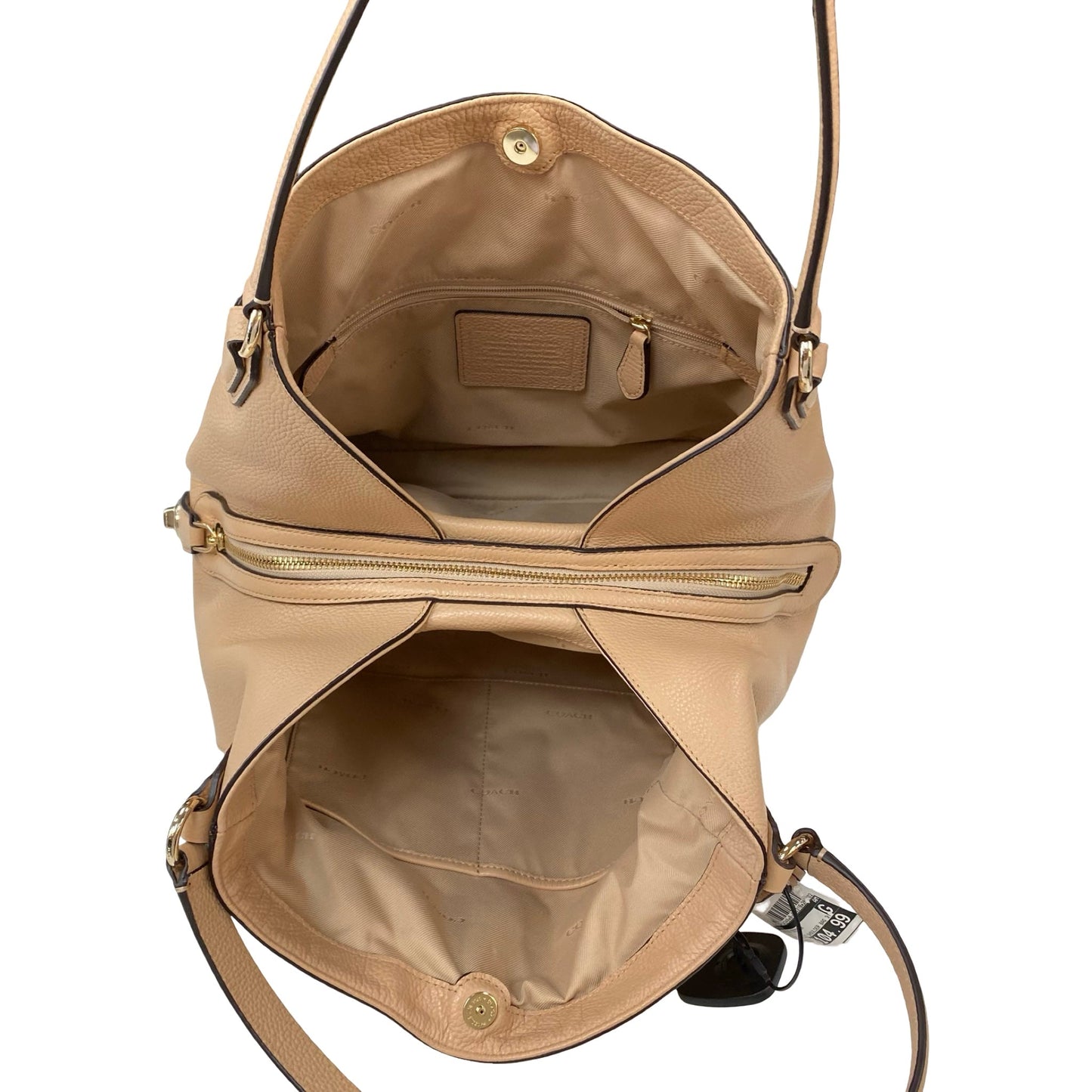 Handbag Designer By Coach In Tan, Size:Medium