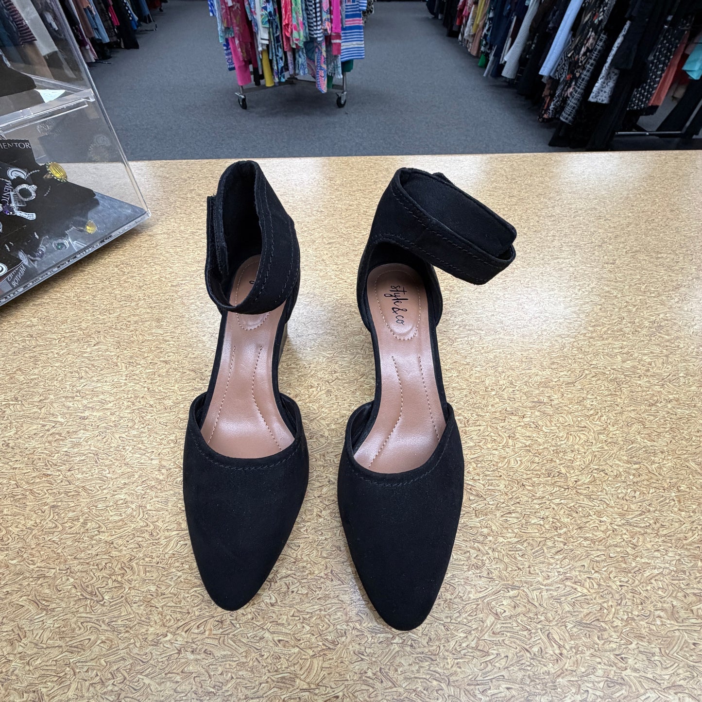 Shoes Heels Wedge By Style And Company In Black, Size:6.5