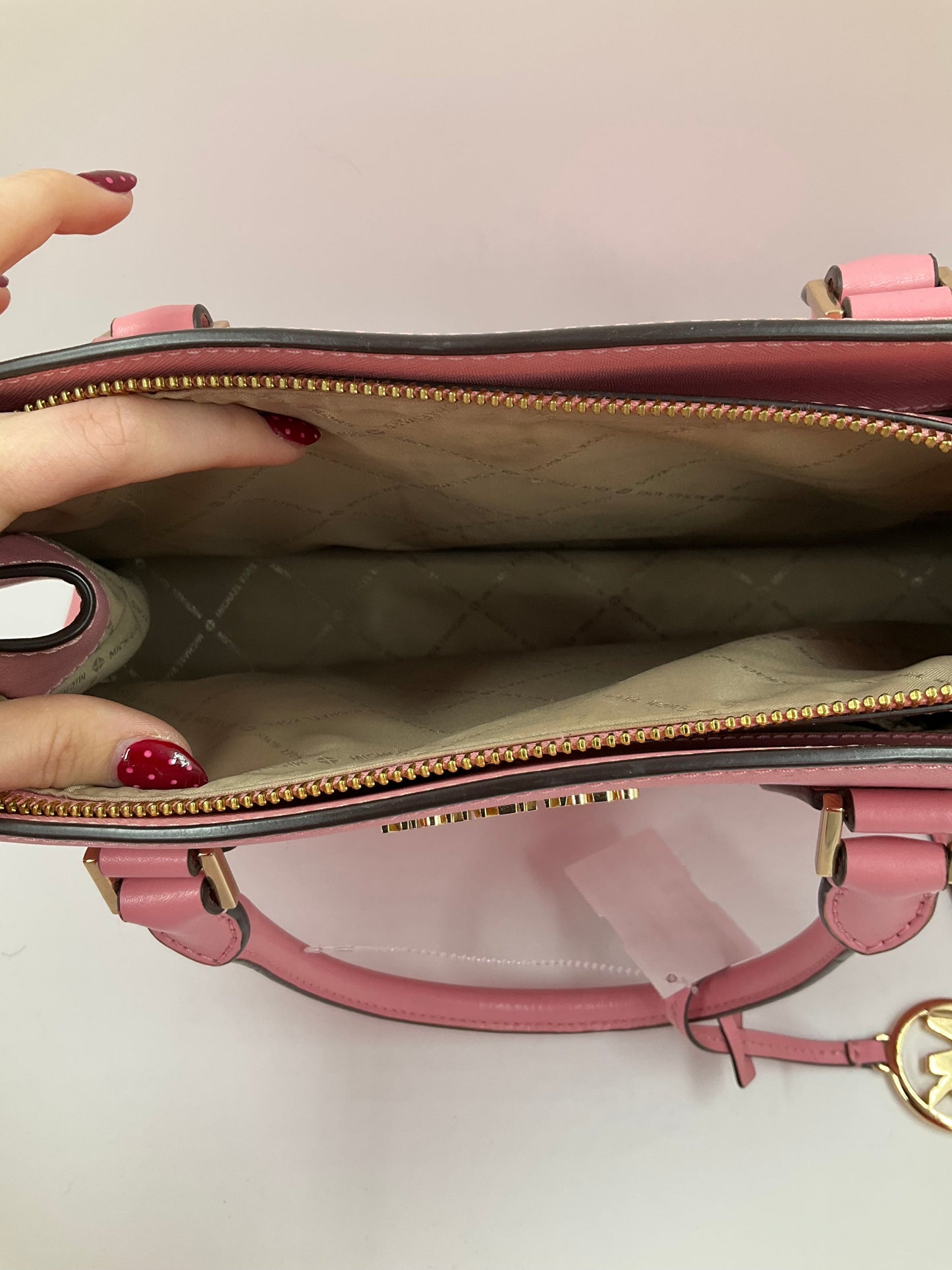 Crossbody Designer By Michael Kors In Pink, Size:Large