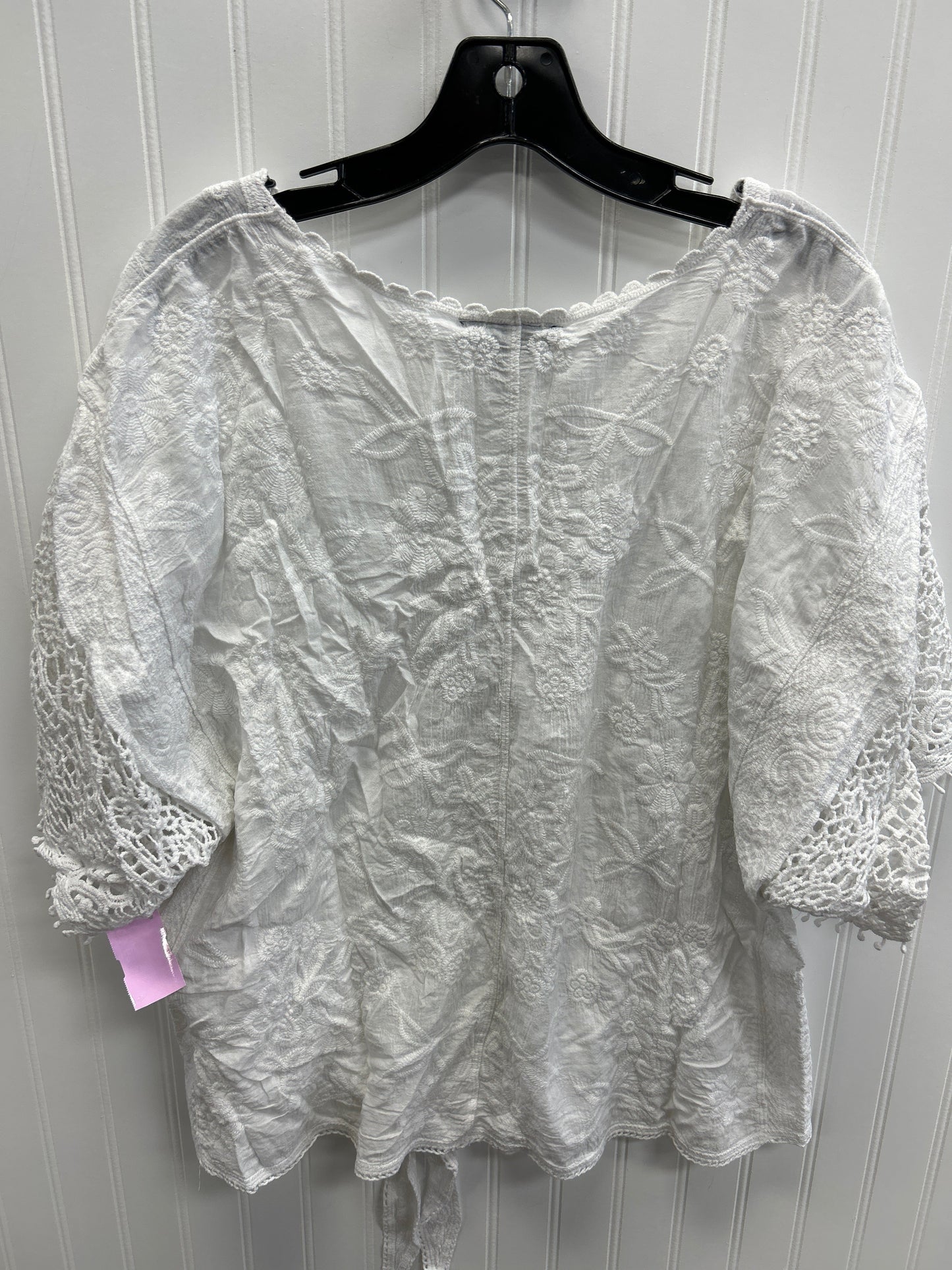 Top Ss By Lane Bryant In White, Size:1X
