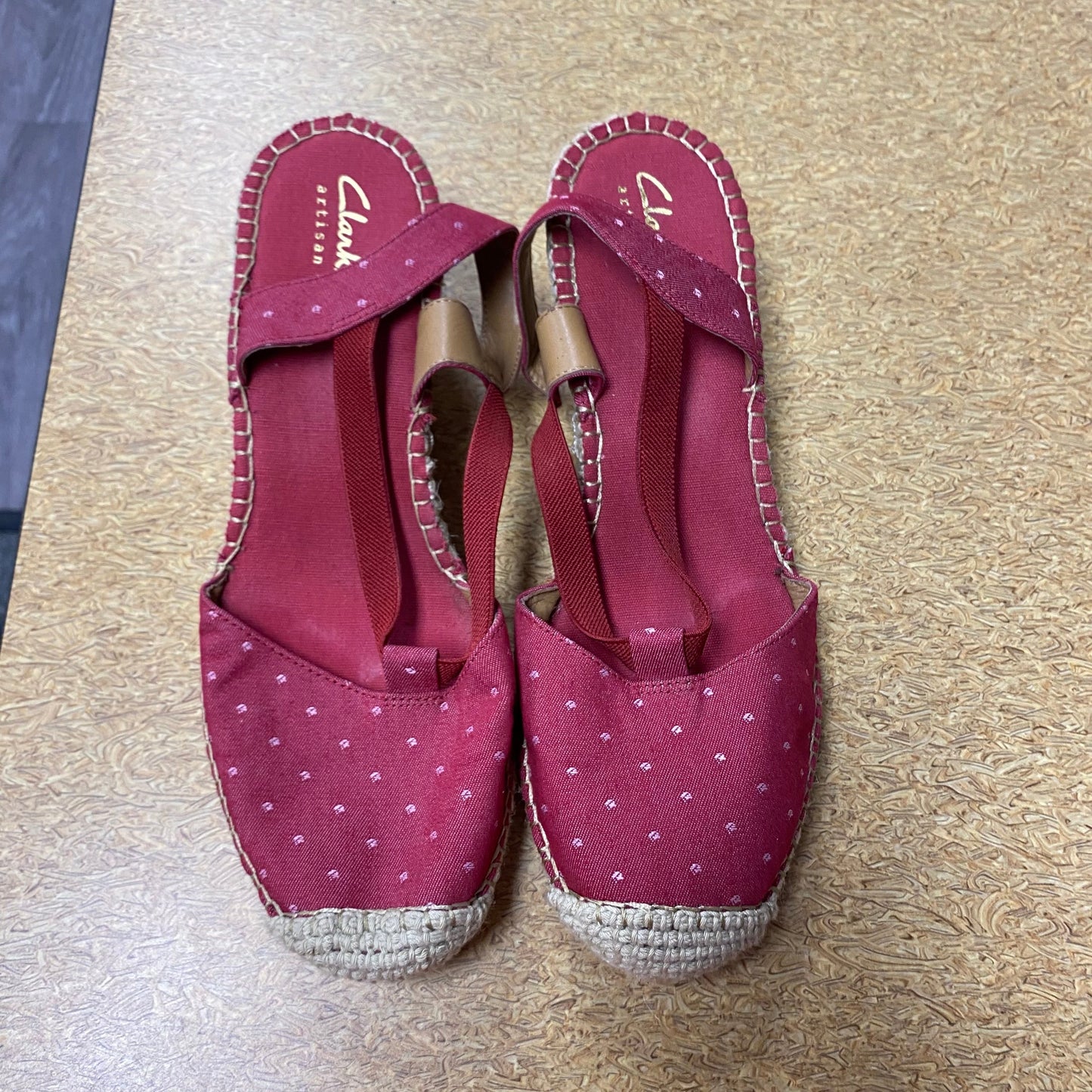 Shoes Heels Wedge By Clarks In Red, Size:9